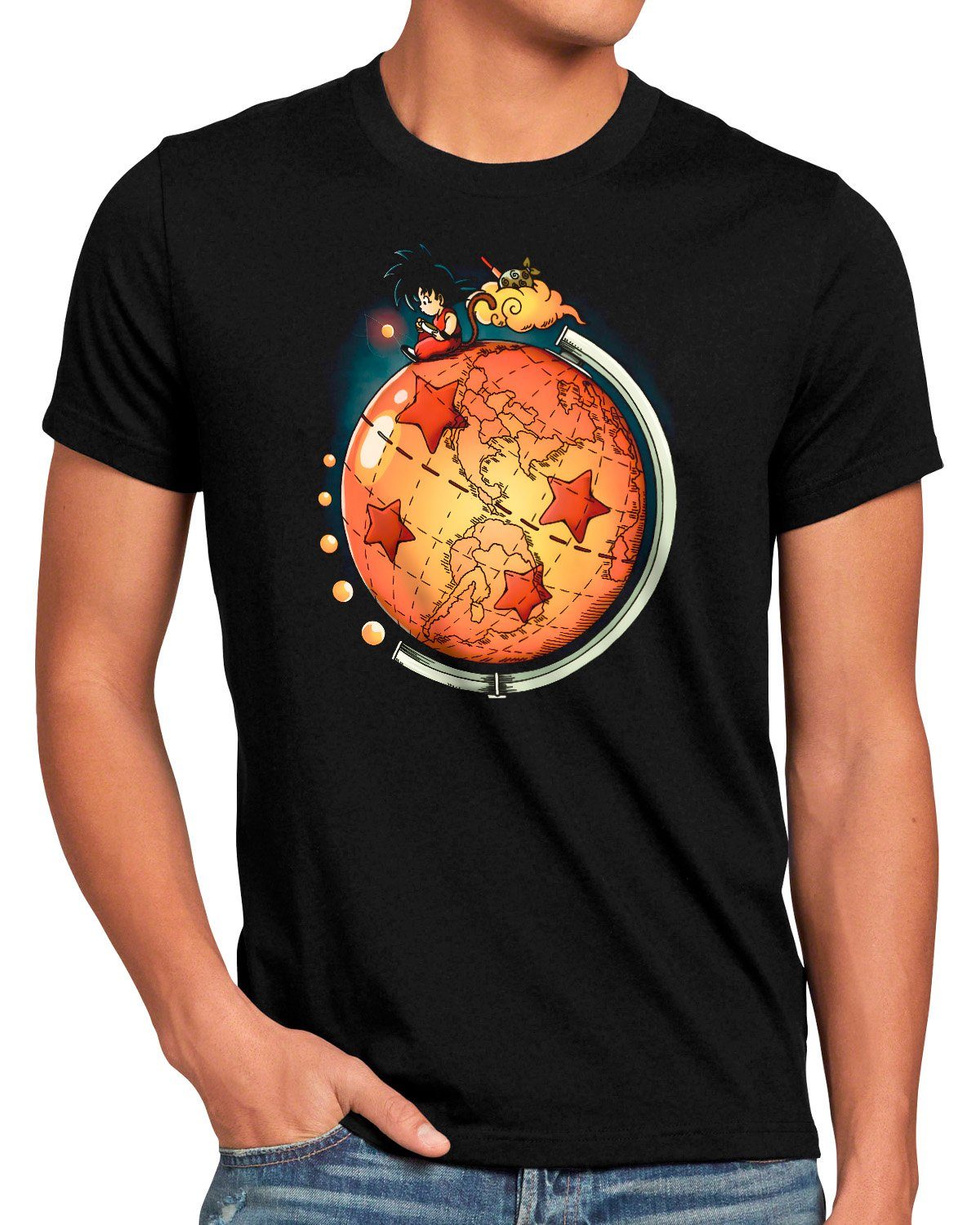 style3 T-Shirt Saiyan Globe super dragonball