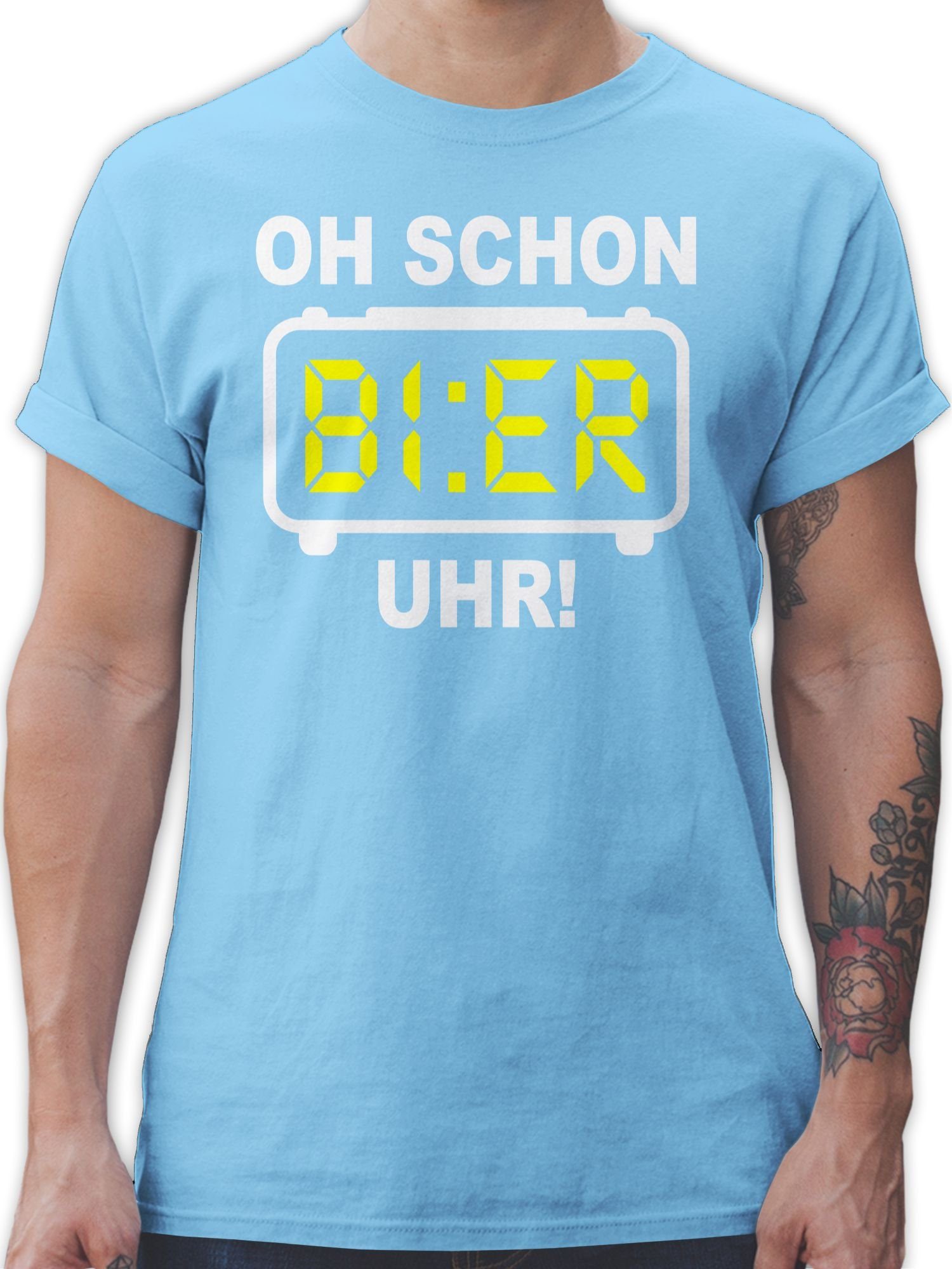Shirtracer T-Shirt Oh schon Bier Uhr!