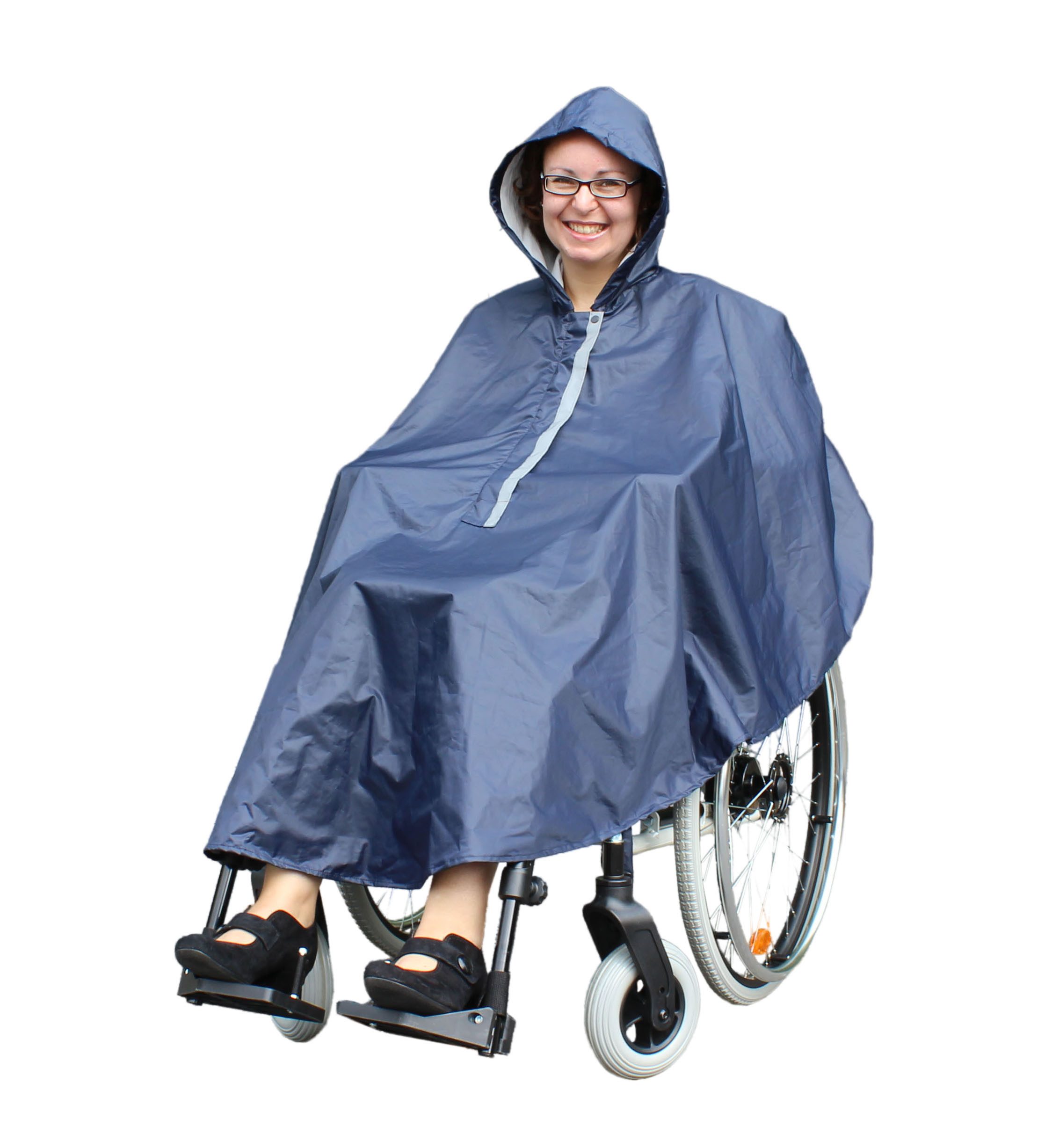 Rolko Fußsack Rollstuhl-Regenponcho Regenschutz Rollstuhlfahrer (1-tlg),