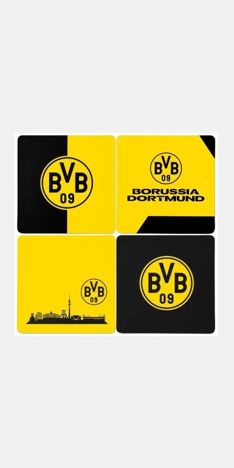 BVB Tasse BVB Untersetzer 4er Set