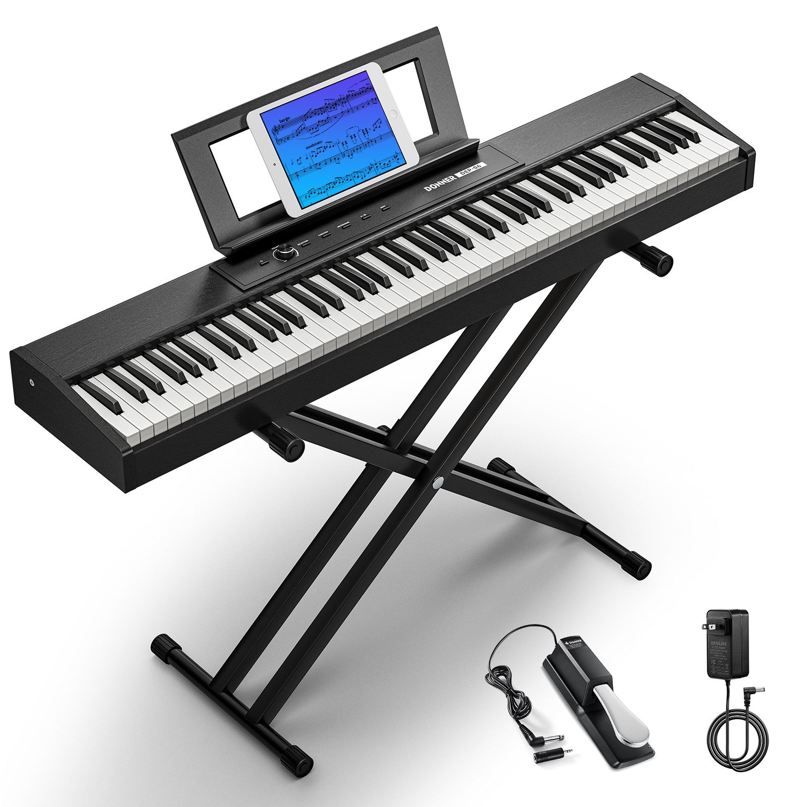 Donner Home-Keyboard Halbgewichtet E-piano Tragbares Klavier