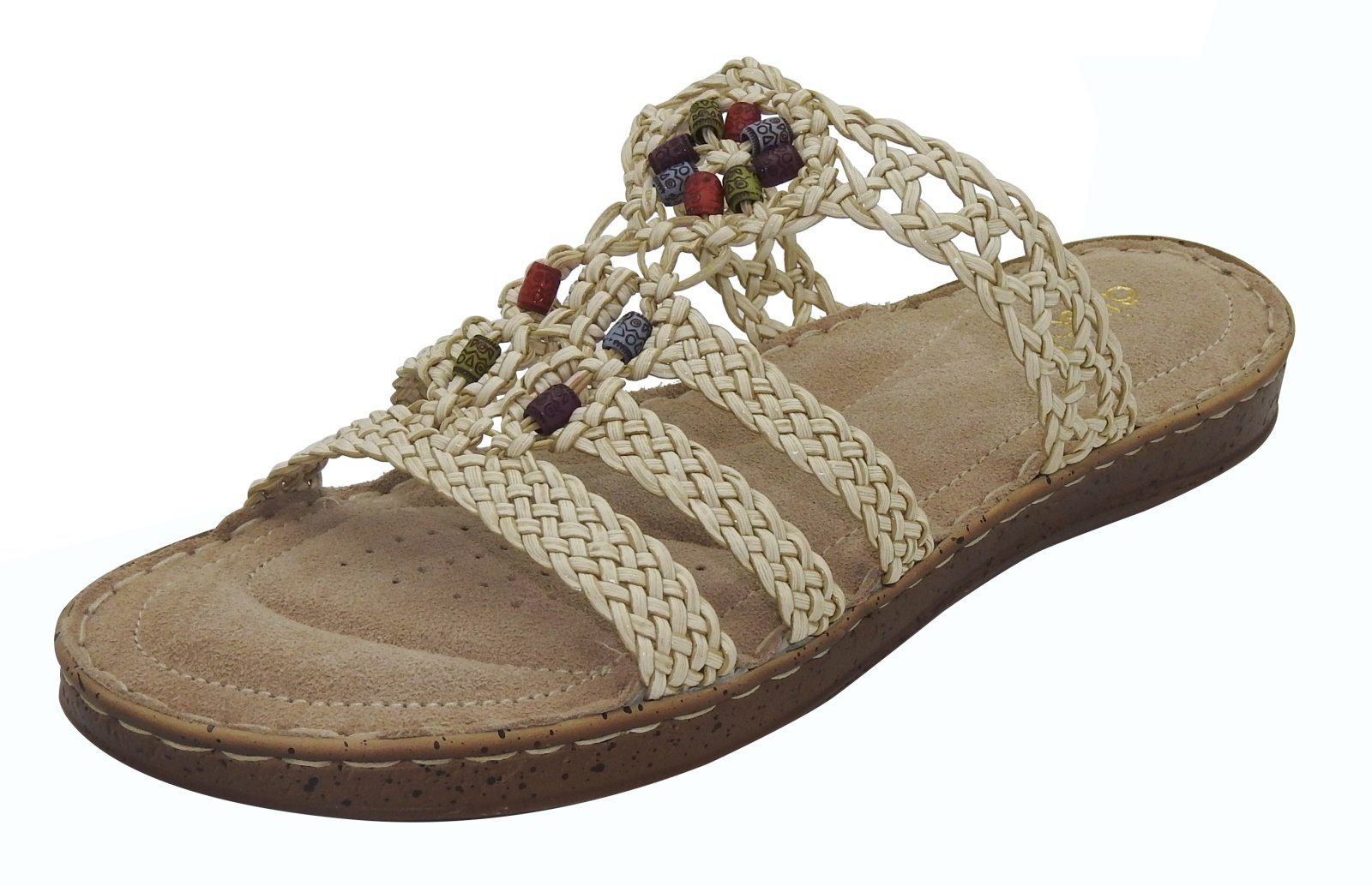 dynamic24 Pantolette Damen airsoft Sandale gepolstert