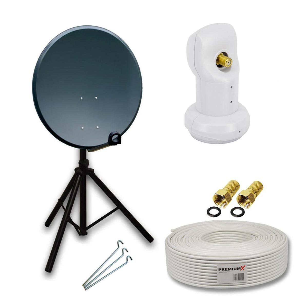 PremiumX Camping SAT Anlage 45cm Antenne