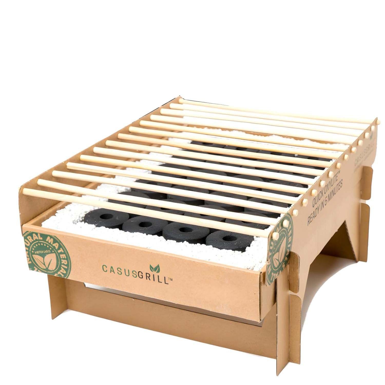 Casusgrill Holzkohlegrill Einweg-Grill biologisch abbaubar Mini-Grill