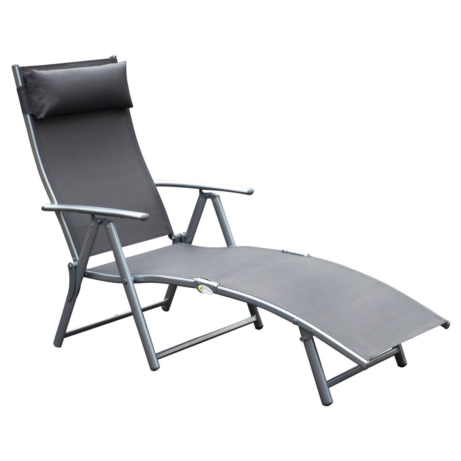 Outsunny Gartenliege Gartenliege mit Kissen