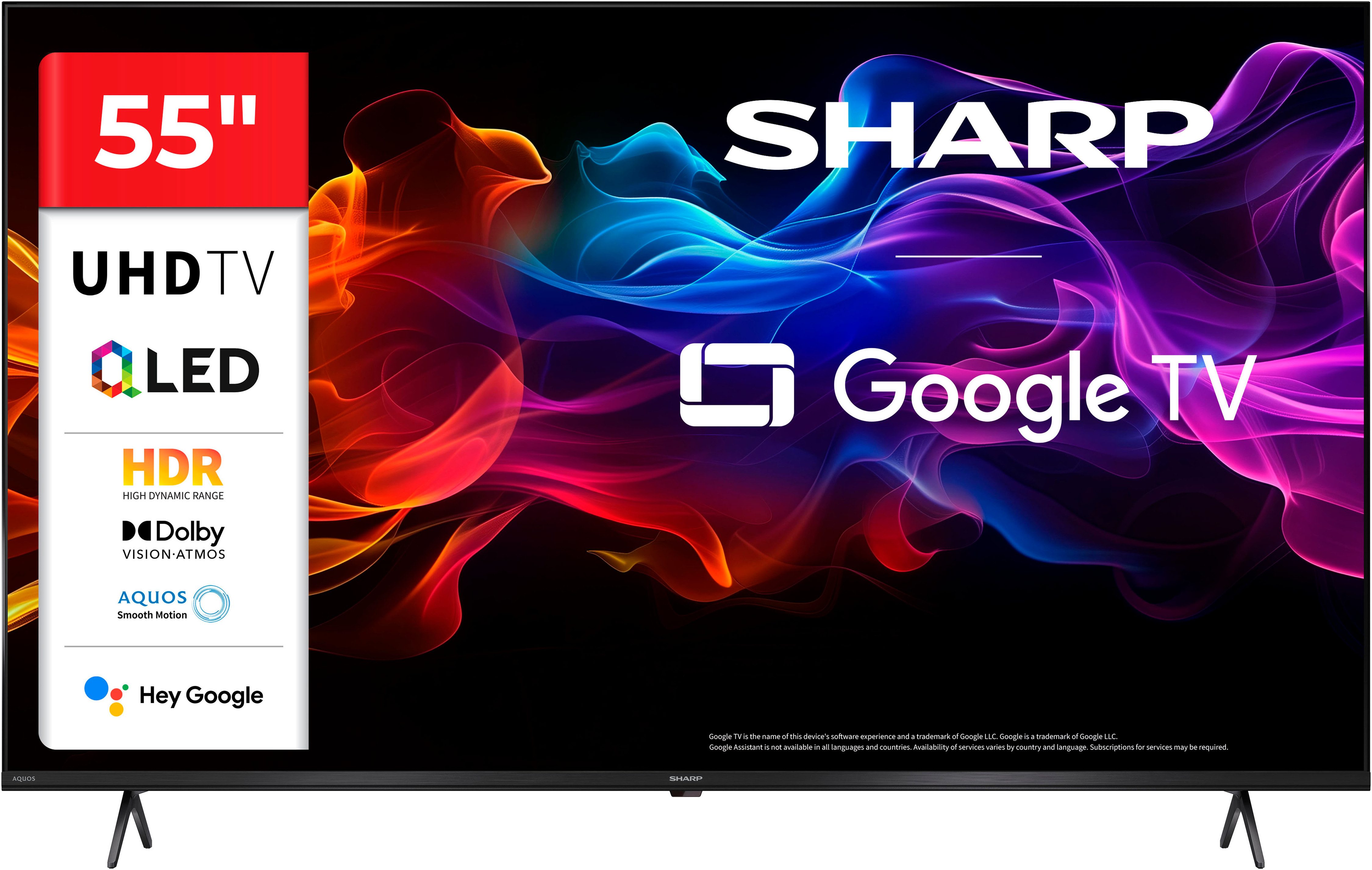 Sharp 4T-C55HP_ QLED-Fernseher (139 cm/55 Zoll,
