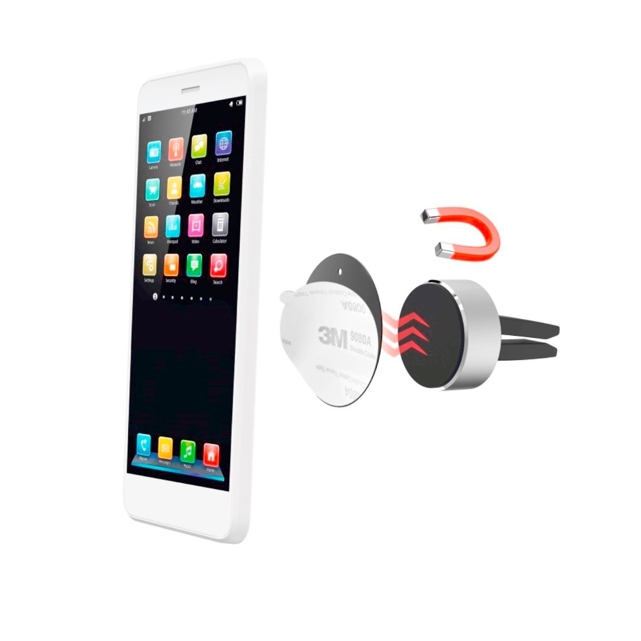 Hama Halterung Magnet Handy-Halterung Auto Navi