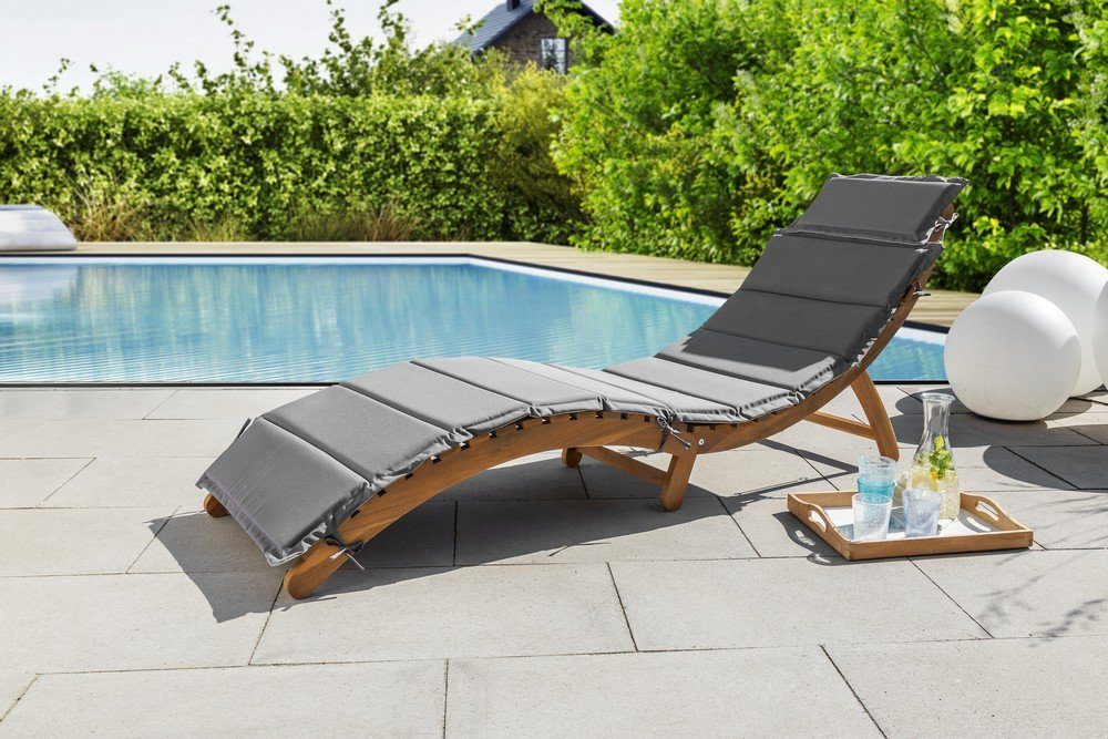 CHILLROI Gartenliege Sonnenliege Holzliege Faltbare Gartenliege