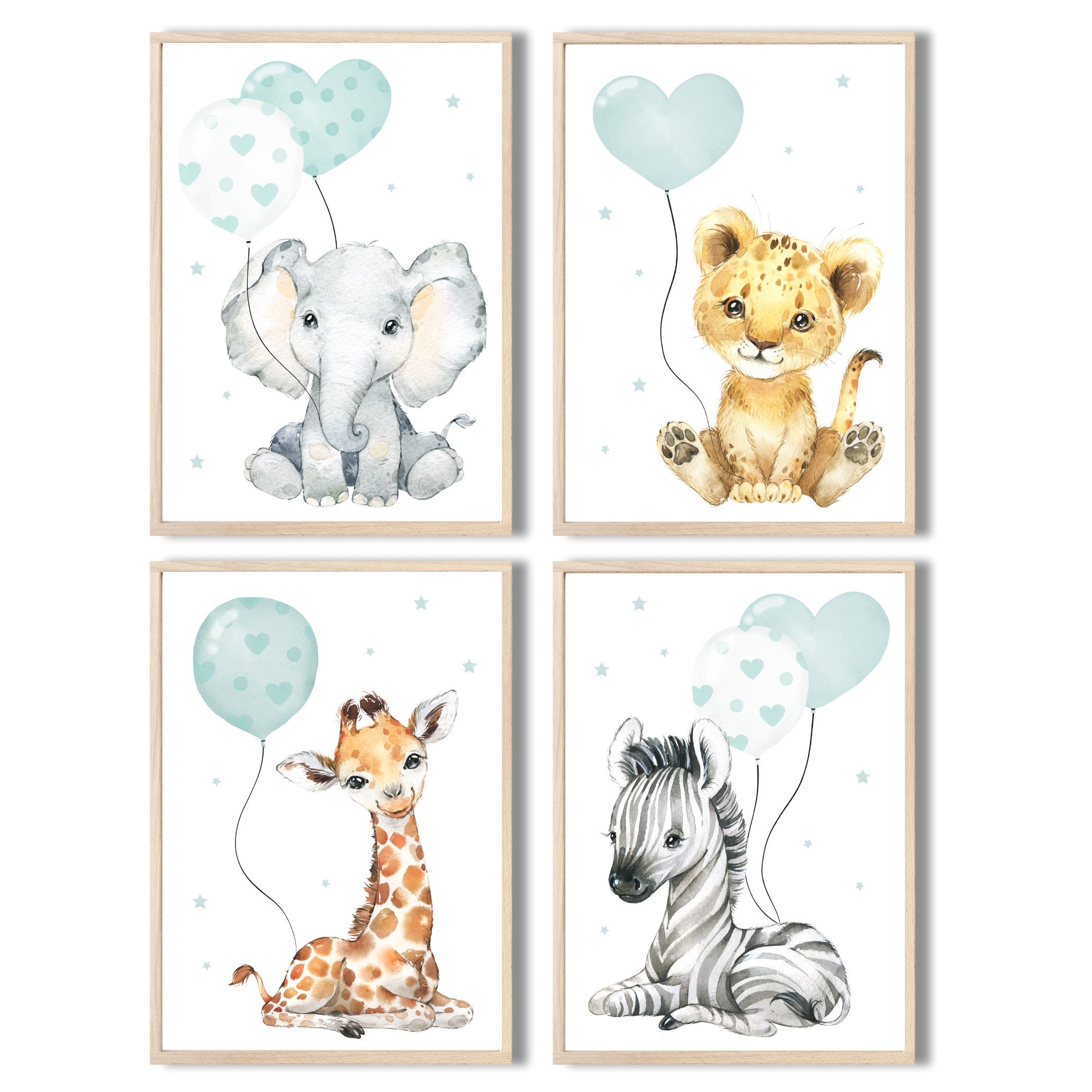 MeinBaby123® Poster Bilder Kinderzimmer, Tiere Poster