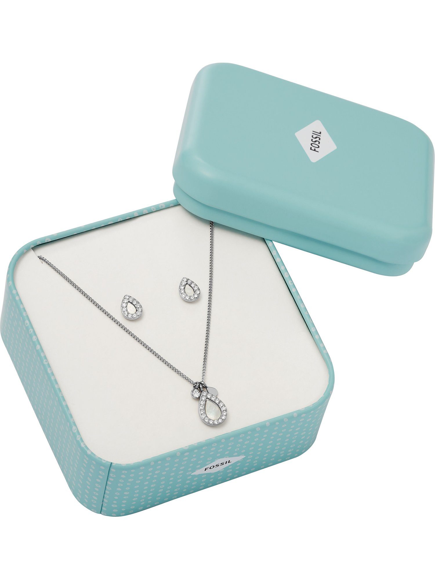 Fossil Schmuckset Fossil Damen-Schmuck-Set Edelstahl Perlmutt