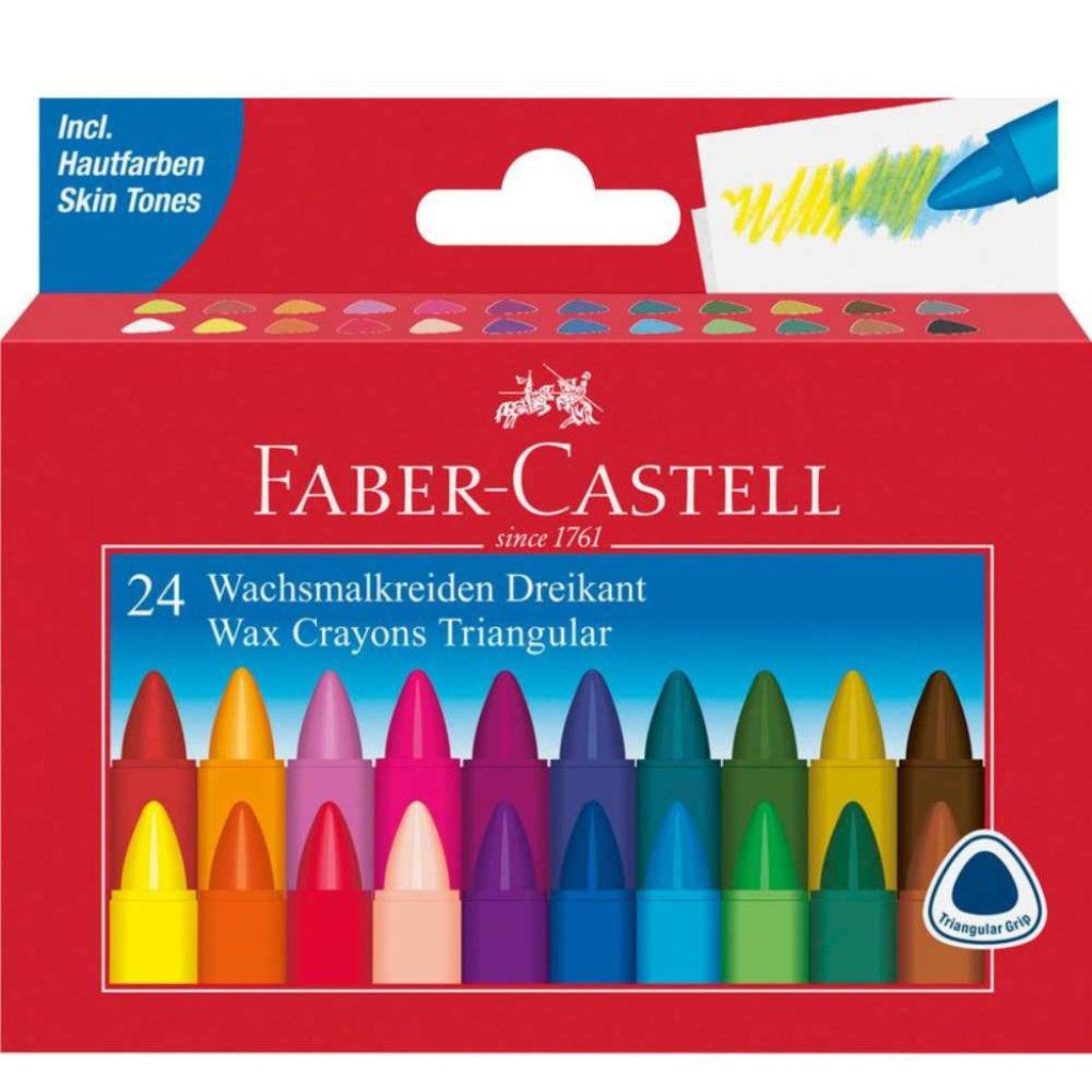 Faber-Castell Wachsmalstift FABER-CASTELL Triangular Wachsmalstifte, (Packung,