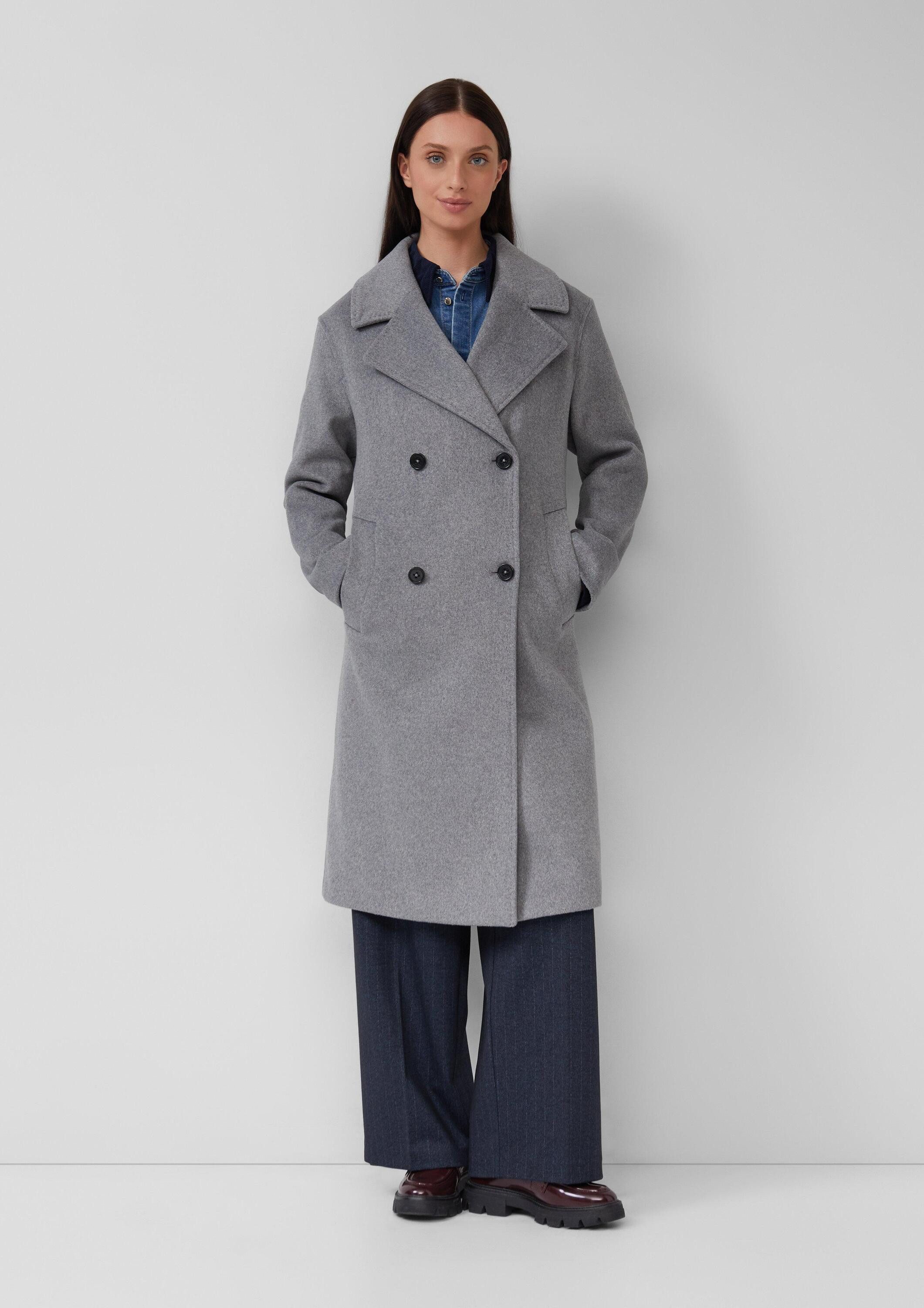 s.Oliver Wintermantel Outdoor-Mantel Doppelreihiger Mantel mit