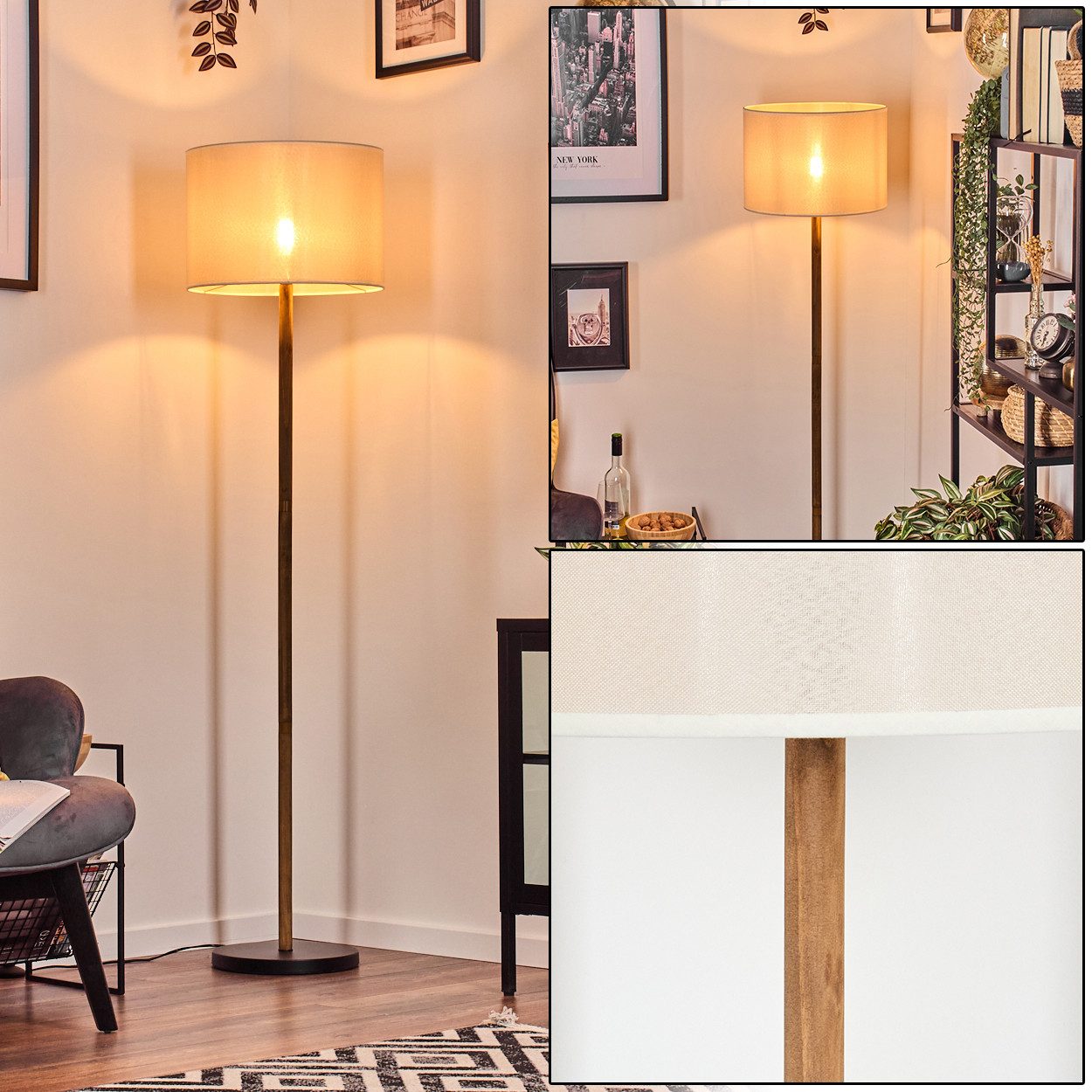 hofstein Stehlampe Stehlampe im skandinavischen Design,
