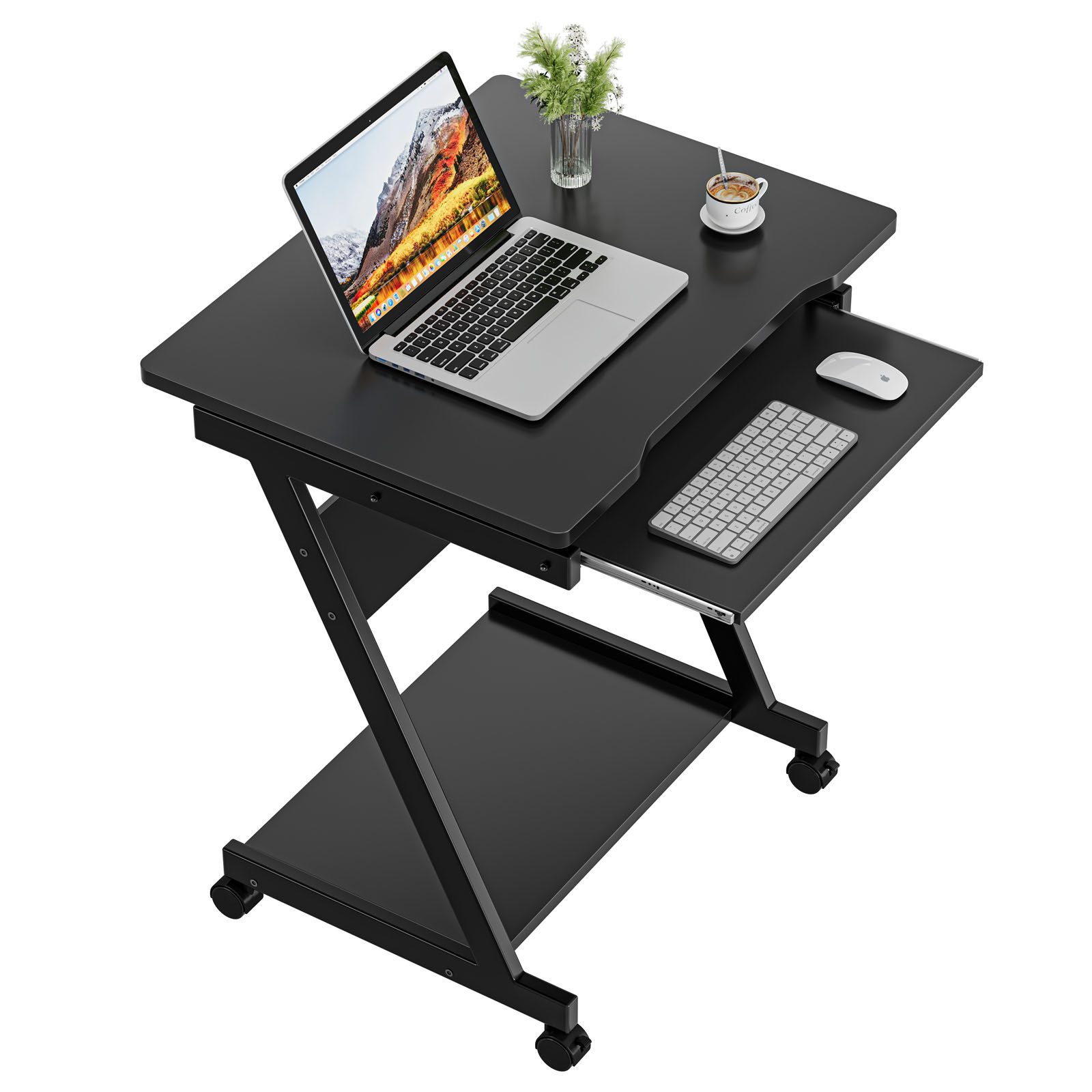 OUNUO Computertisch Schreibtisch Computertisch mit Rollen
