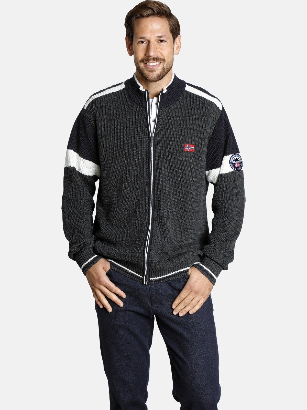 Jan Vanderstorm Strickjacke ANVE Mit modischen