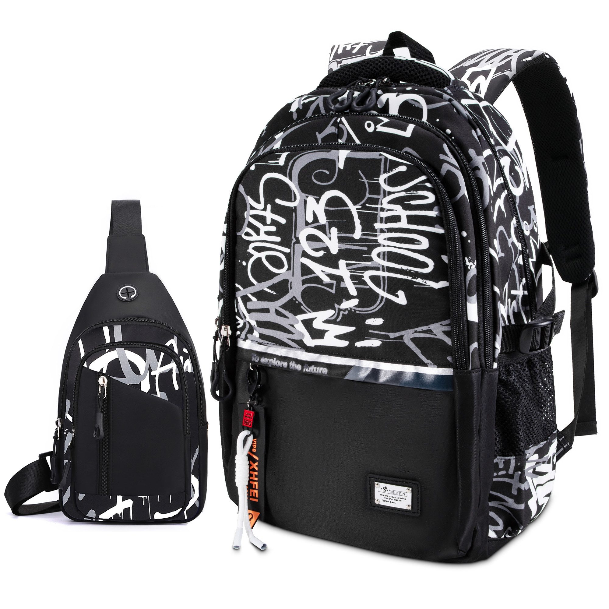 BRAIDOL Schulrucksack Schulrucksack Rucksack-Set Schule Alltagsrucksack,mit