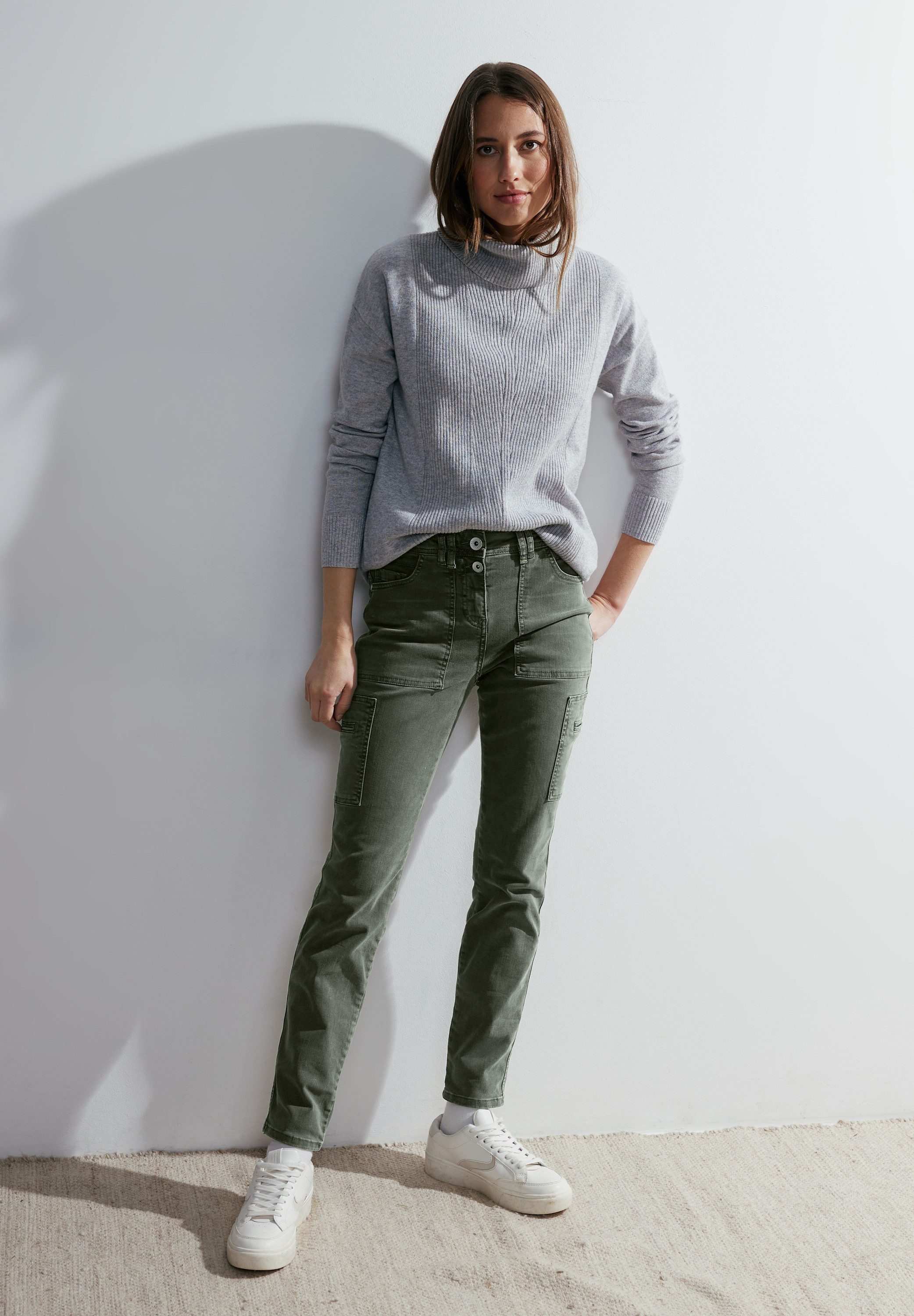 CECIL 5-Pocket-Jeans Slim Fit Cargohose