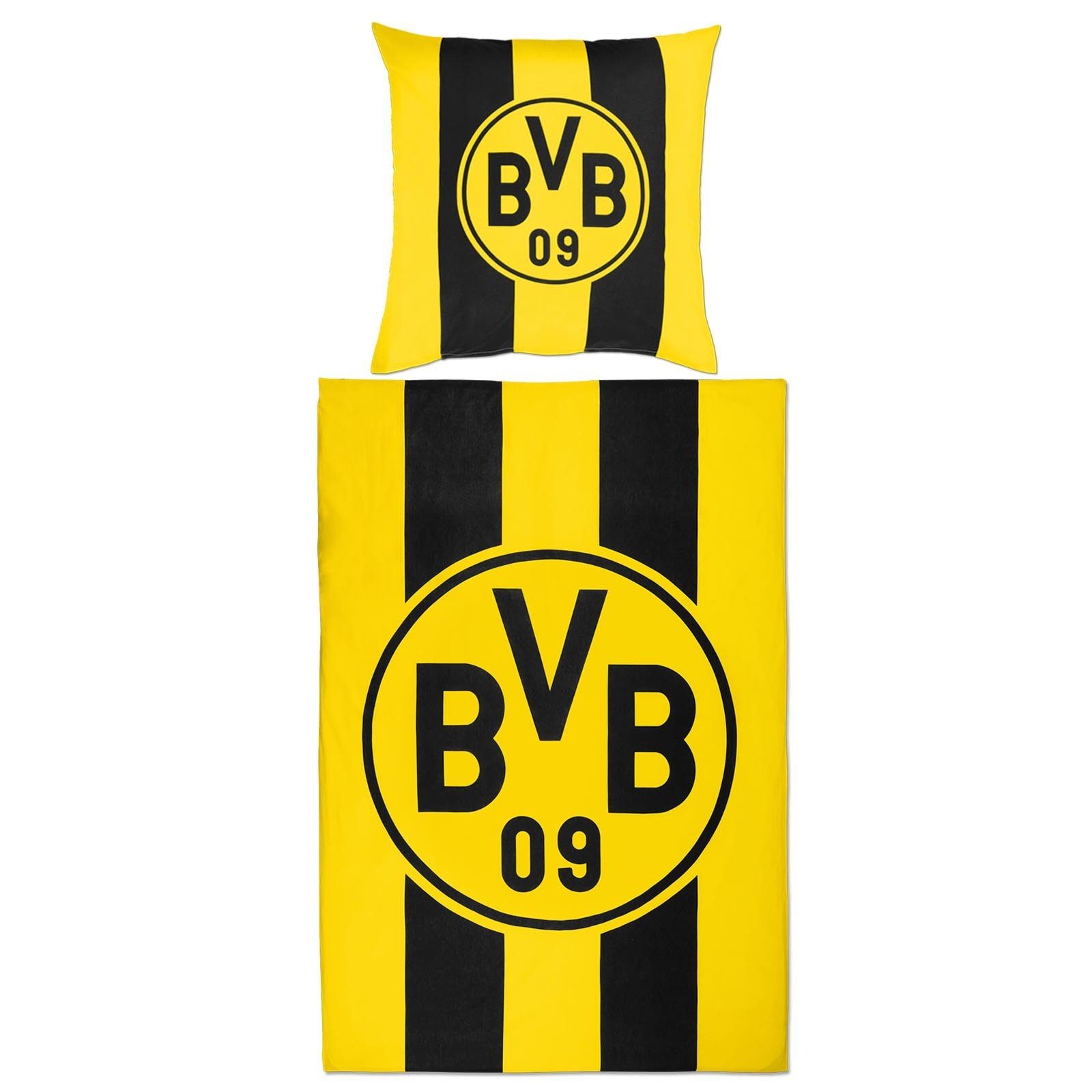 BVB Bettwäsche BVB Bettwäsche Blockstreifen 135