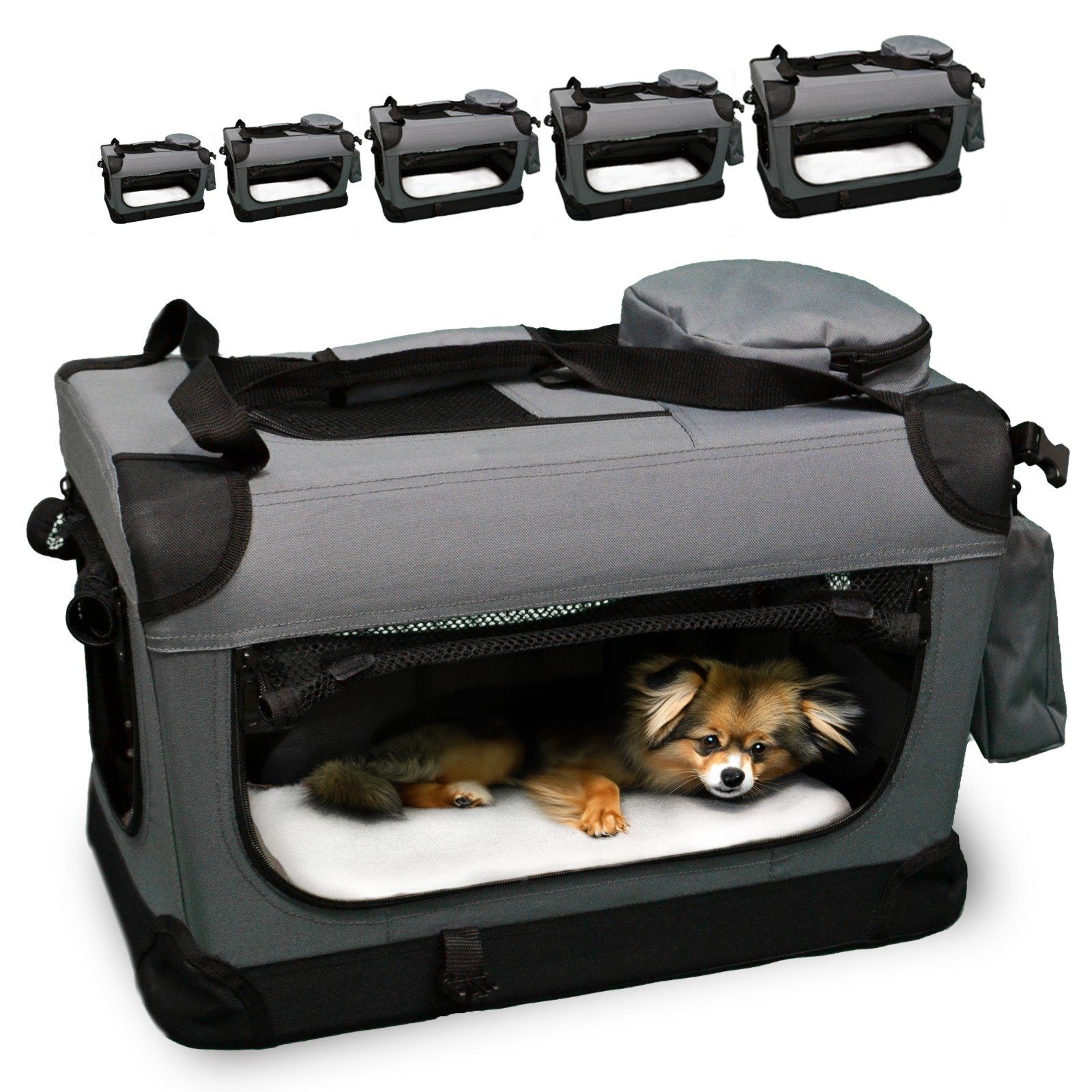Defactoshop Tiertransportbox Transporttasche Hundebox faltbar Hundetasche