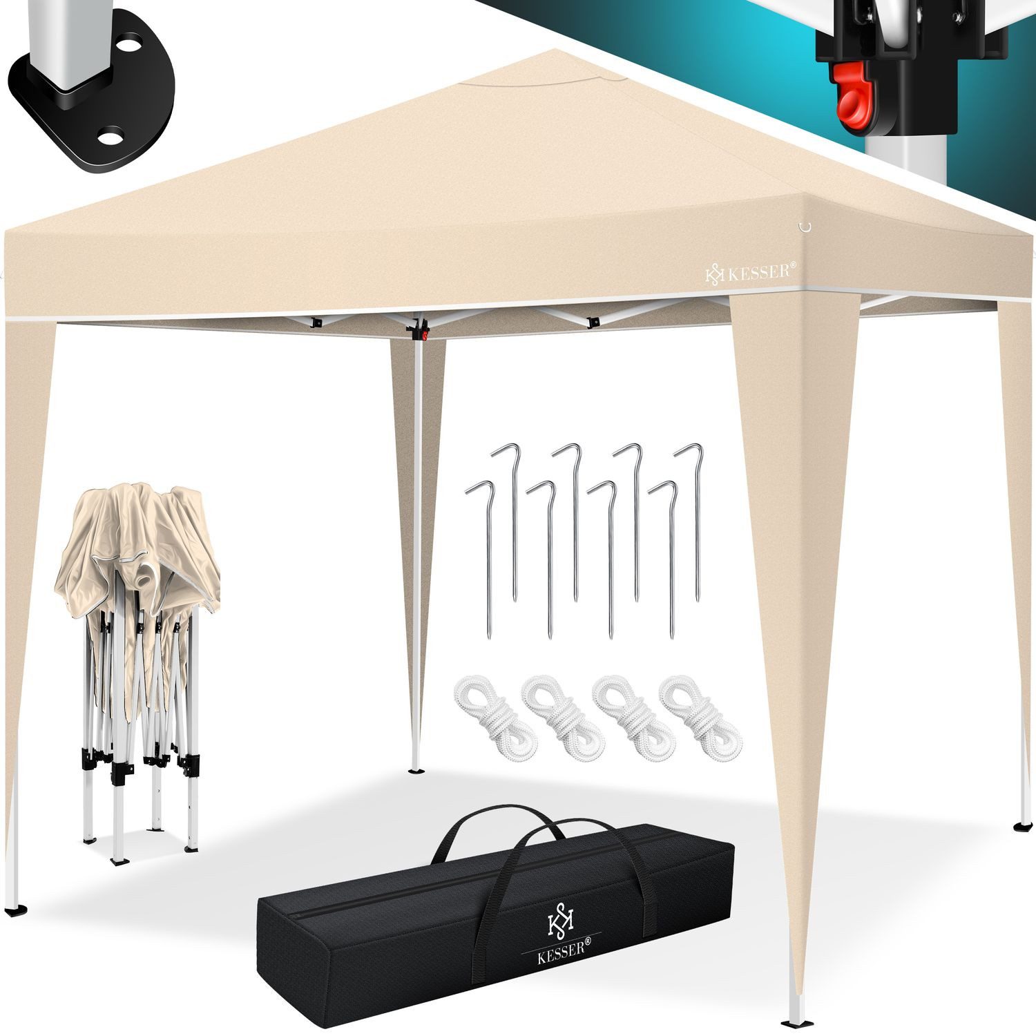 KESSER Pavillon, Pavillon 3x3m wasserdicht inkl.