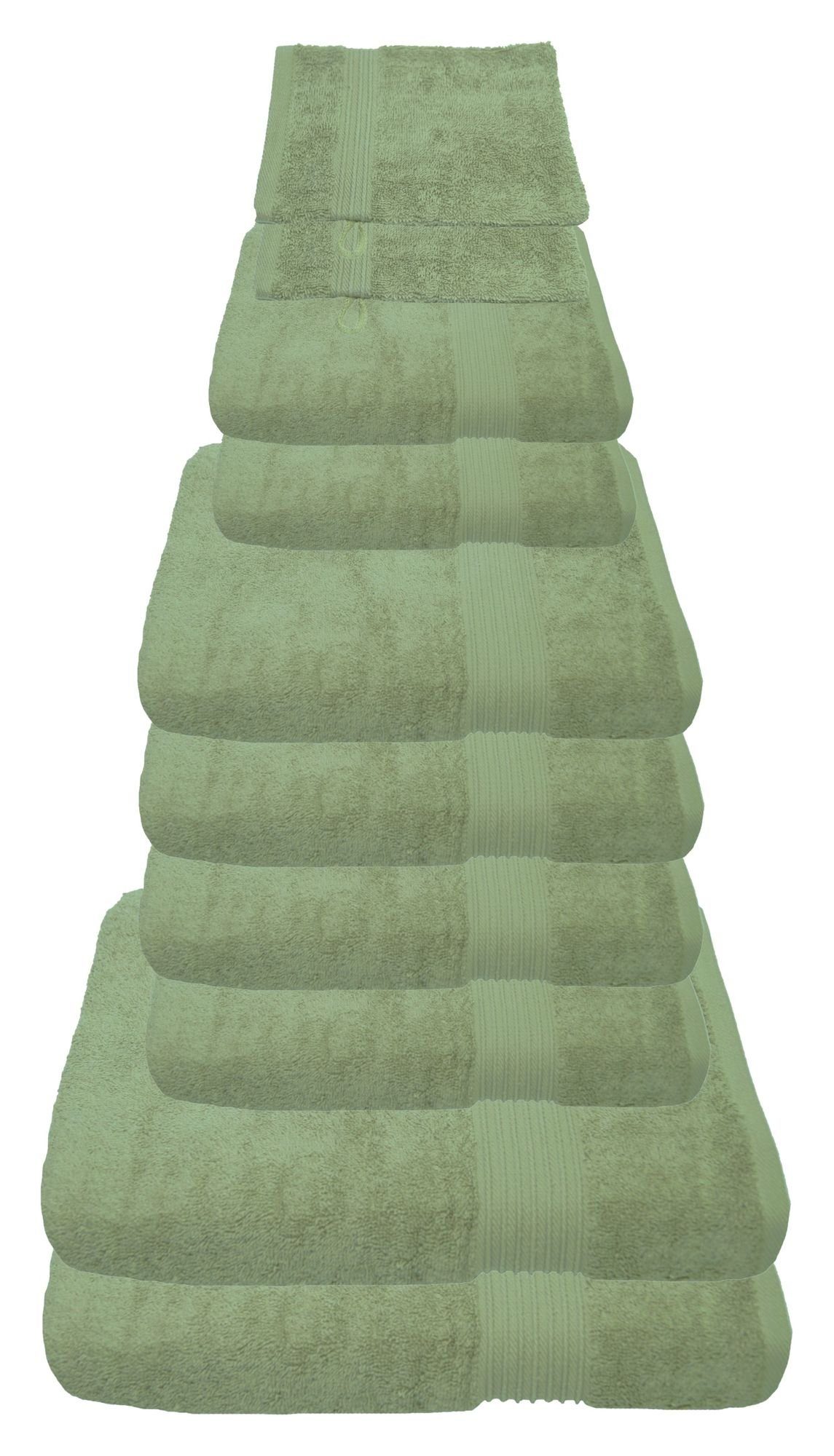 Julie Julsen Handtücher 10-Handtücher-Lindgrün, Baumwolle (10-St)
