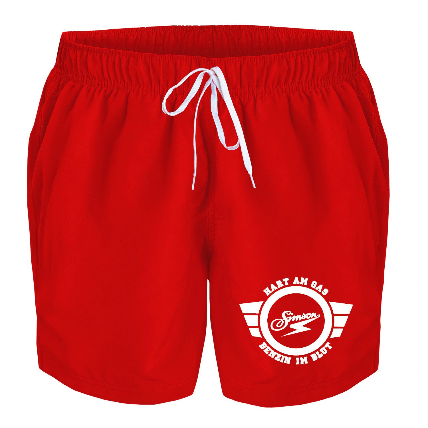 deinshirt Badehose Schwimmshorts Simson hart am