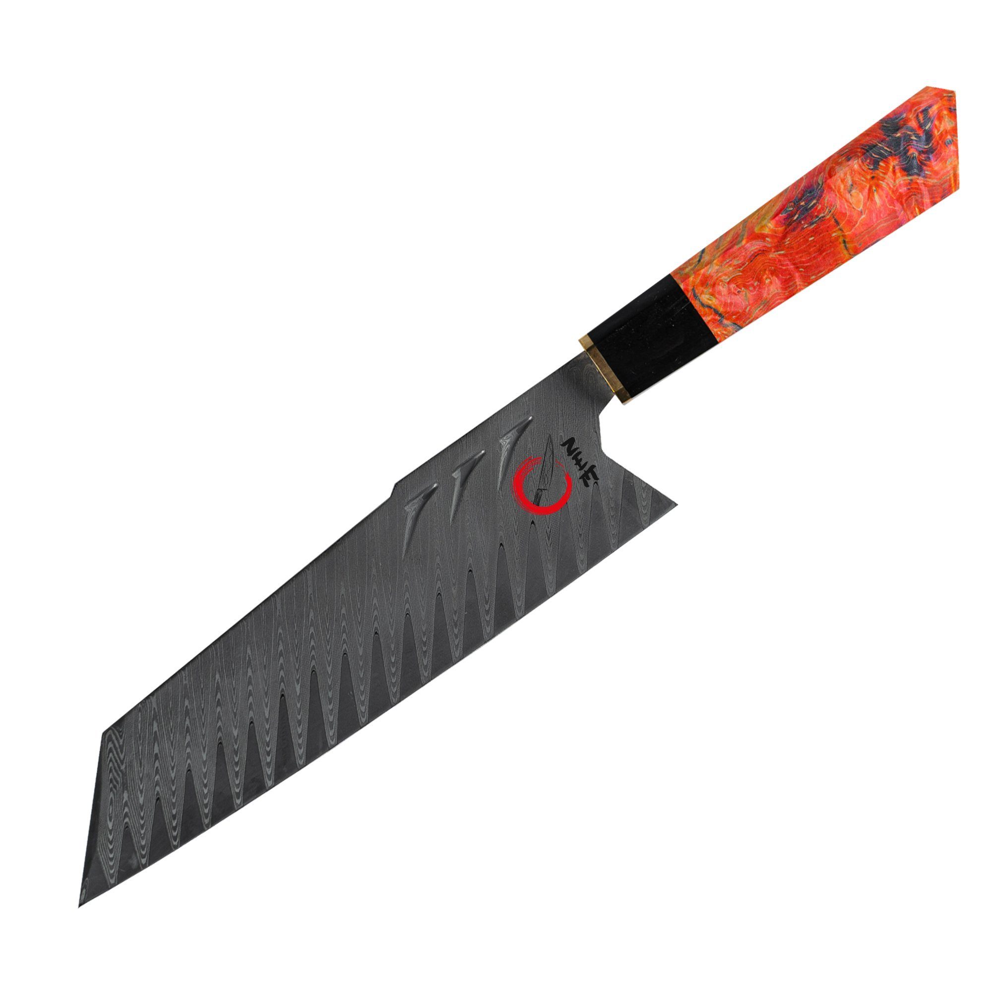 Küchenkompane Damastmesser Japanisches Kokutan aus Damaststahl