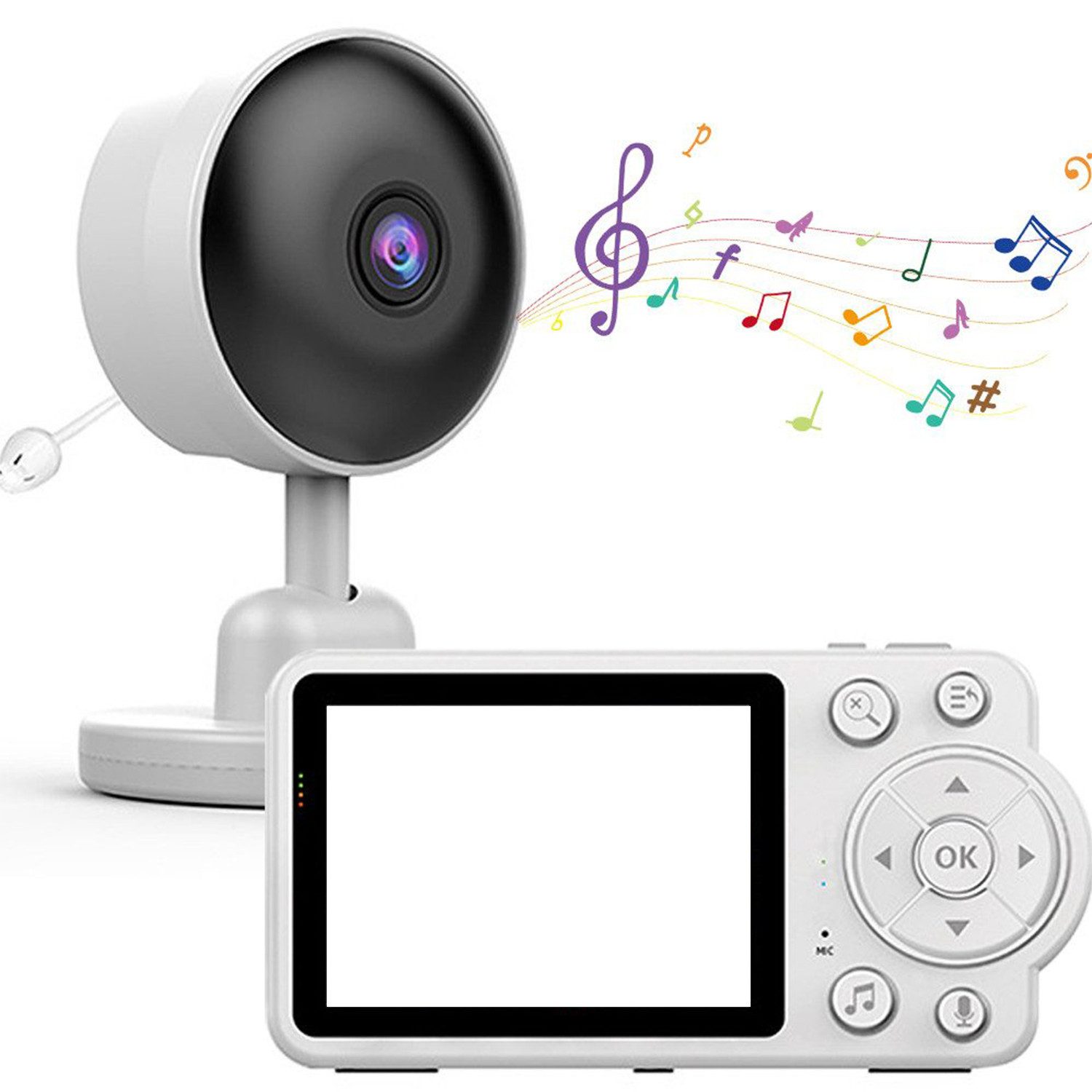 ZEUOPQ Babyphone Video-Babyphone mit Kamera Überwachungskamera