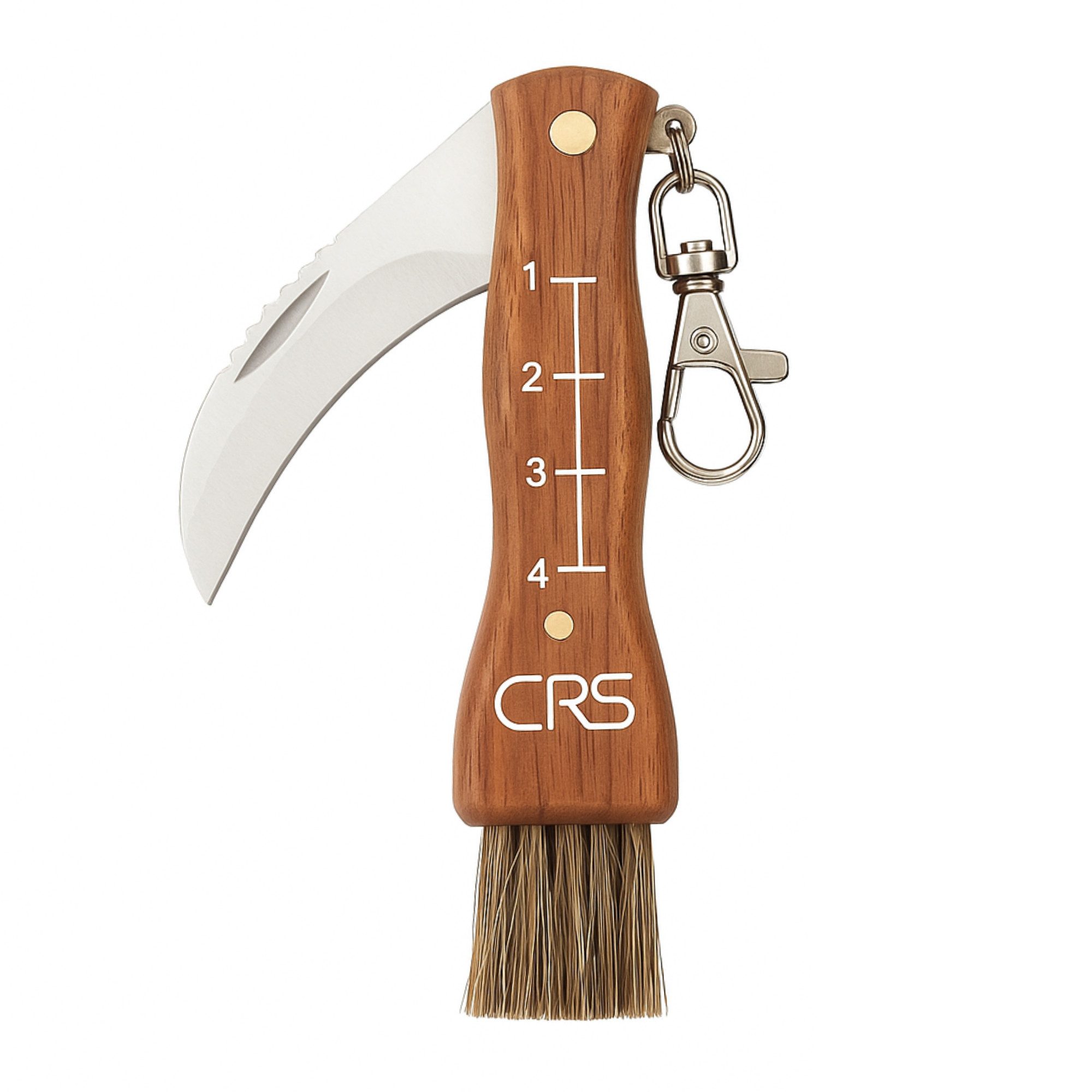 Khroom Taschenmesser Pilzmesser mit Bürste zum