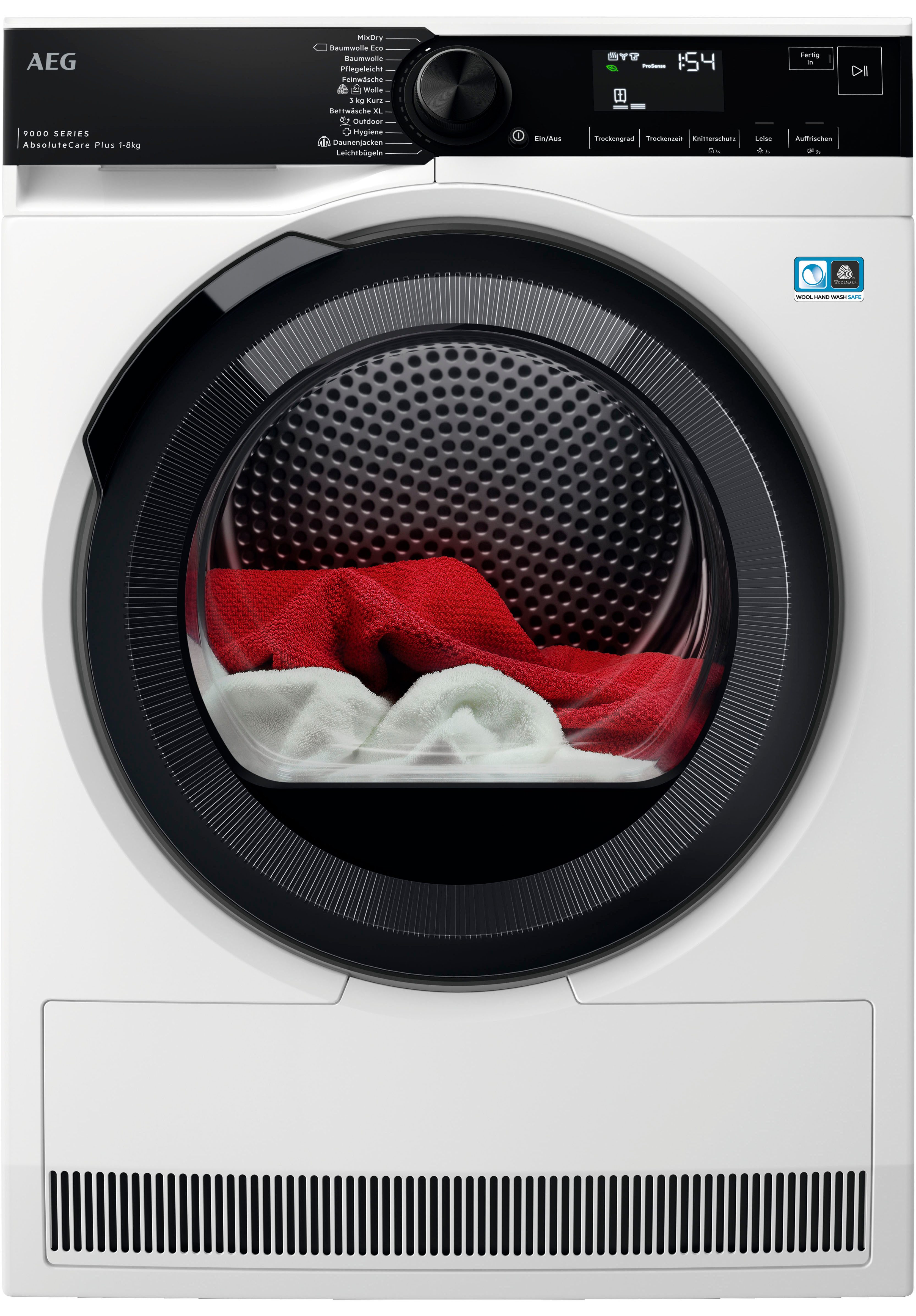AEG Wärmepumpentrockner Serie 9000 TR9T75680, 3D-Scan-Restfeuchteermittlung,
