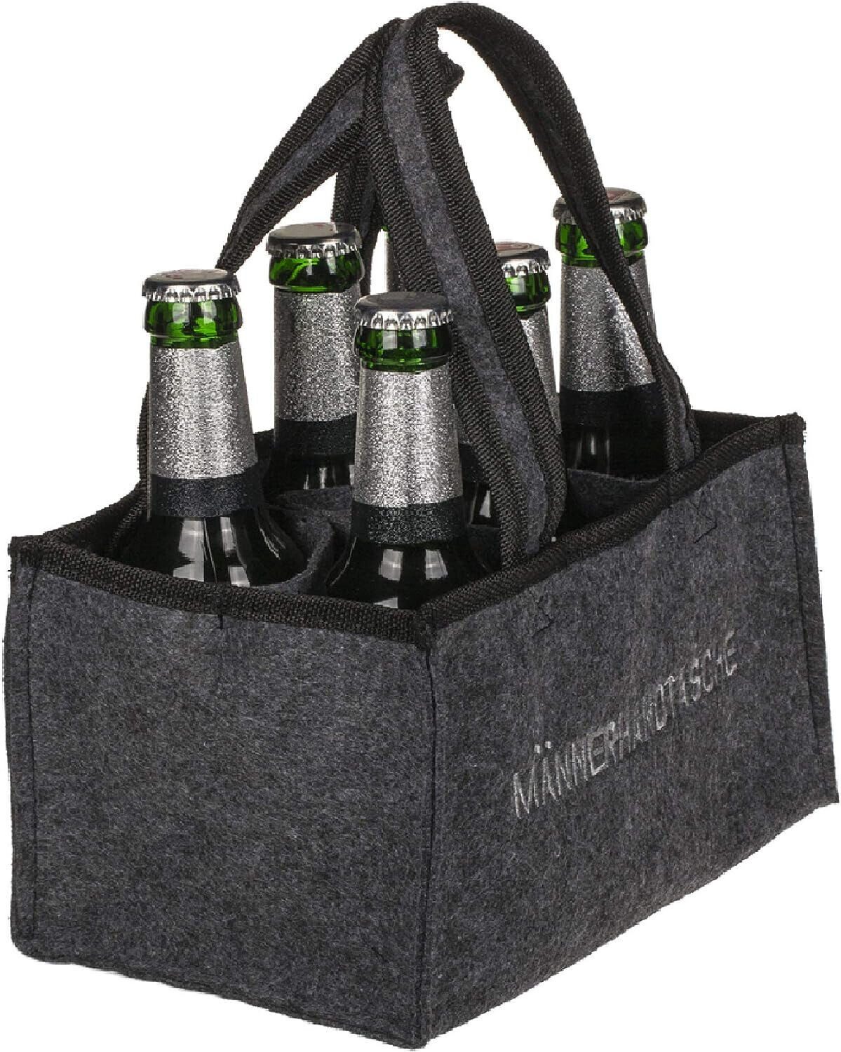mucHome Flaschenträger Männerhandtasche Bier Herrenhandtasche aus