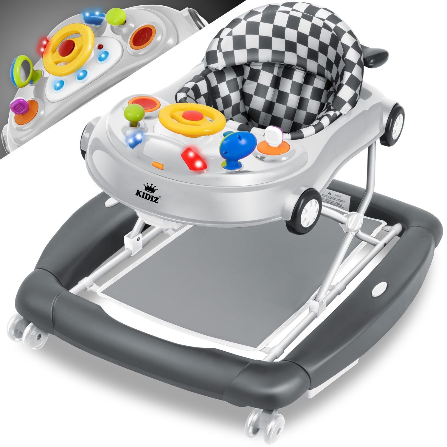 KIDIZ Lauflernhilfe, 4in1 Lauflernhilfe Babywalker Spiel-