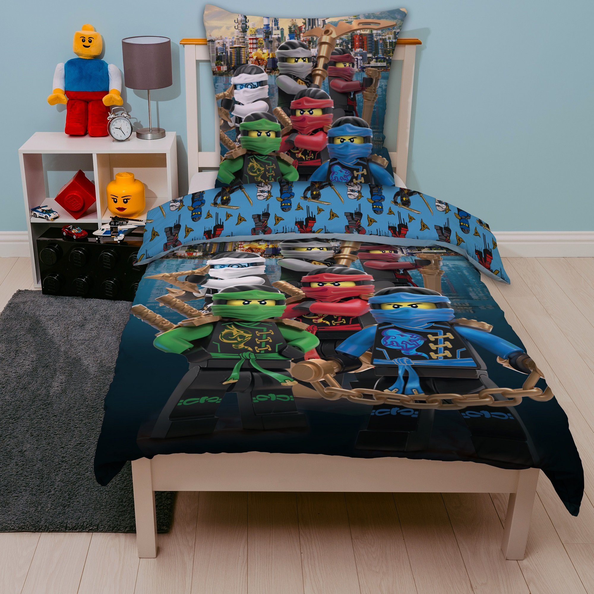 Familando Kinderbettwäsche Lego Ninjago 135x200 +