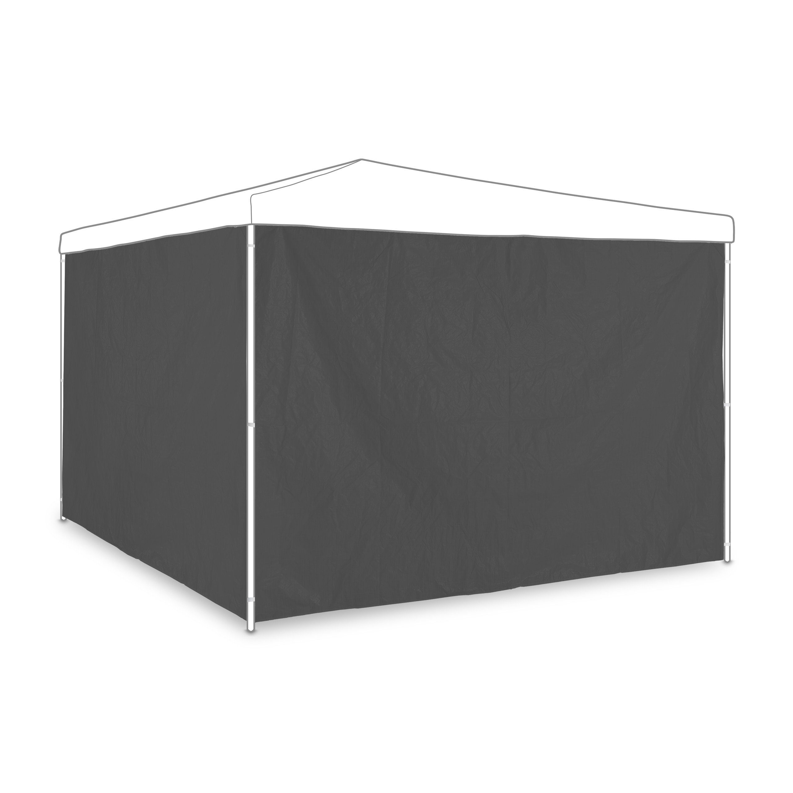 relaxdays Pavillon Graue Pavillon Seitenteile 2er