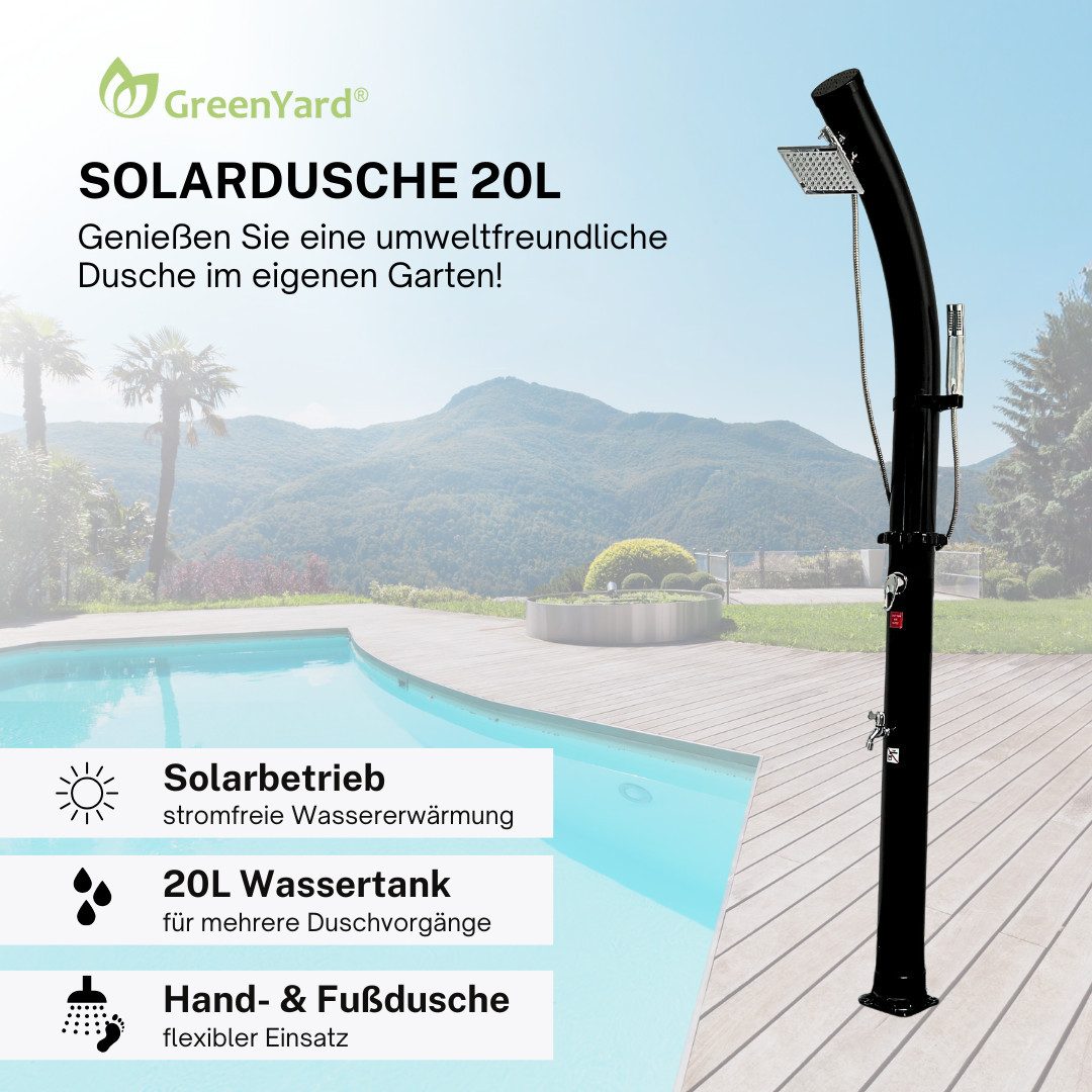 Green Yard Solardusche Solardusche mit 20L