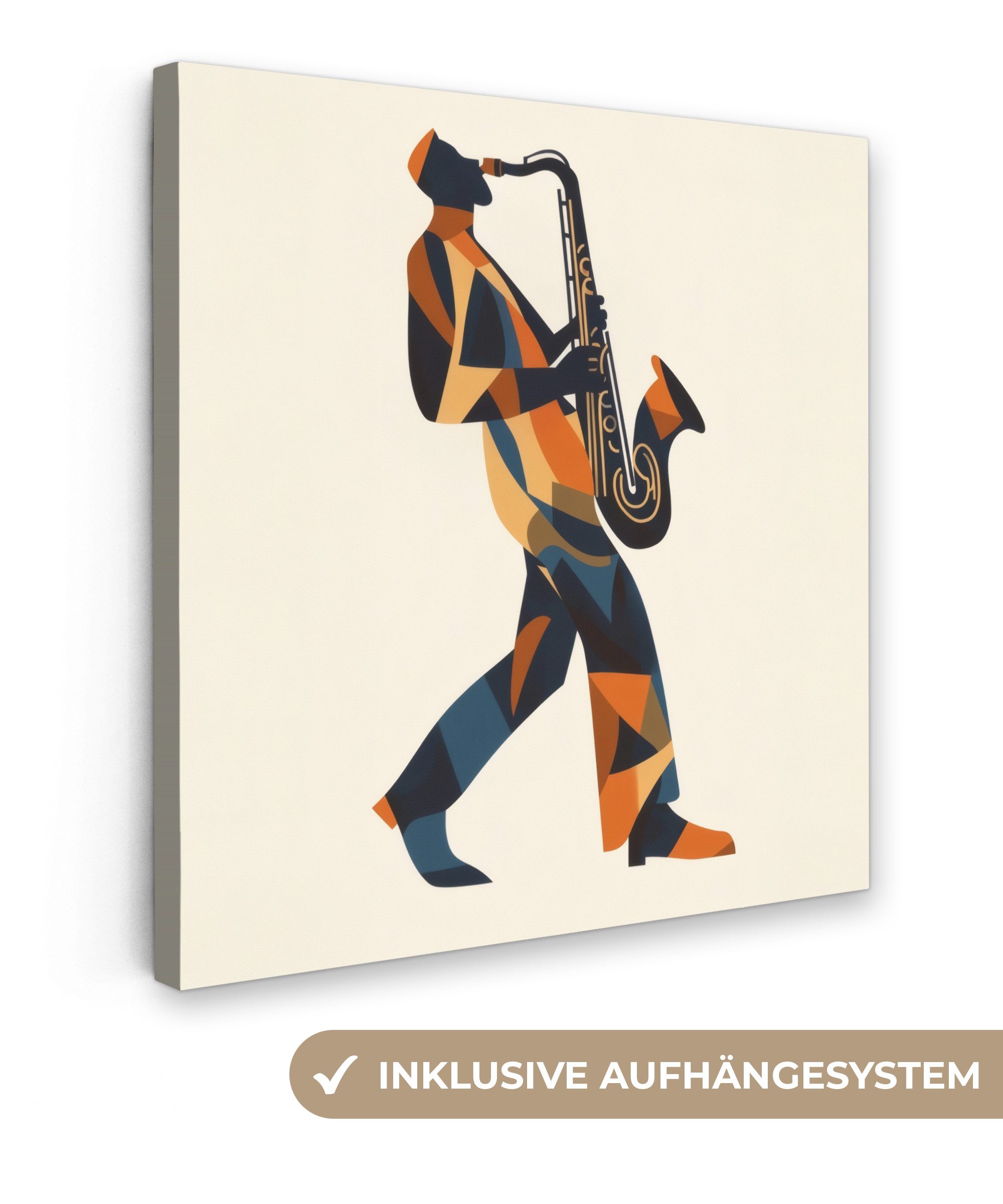 OneMillionCanvasses® Leinwandbild Saxophon - Abstrakt -
