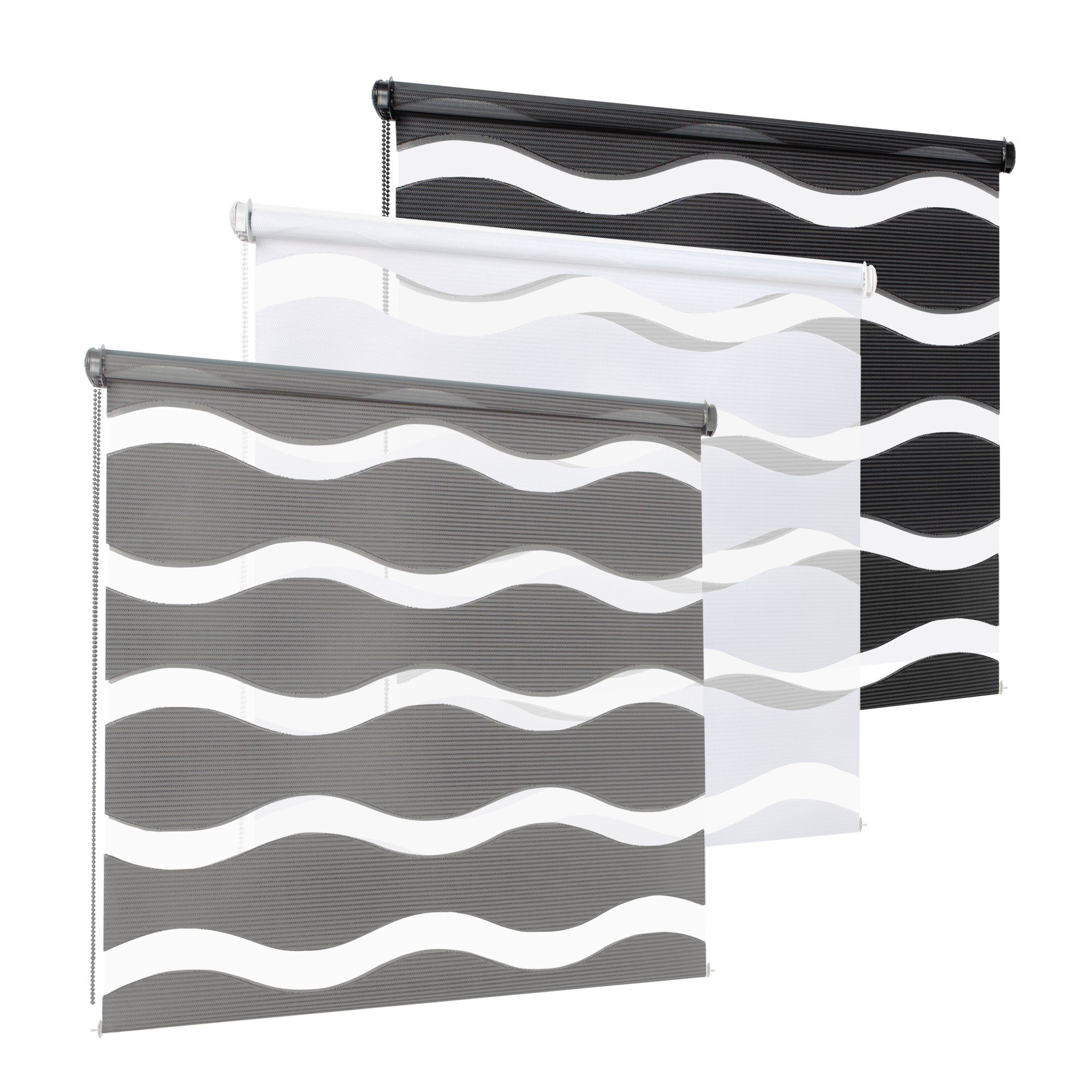 Doppelrollo Sichtschutz Fenster, moderne Rollos, Rikmani,
