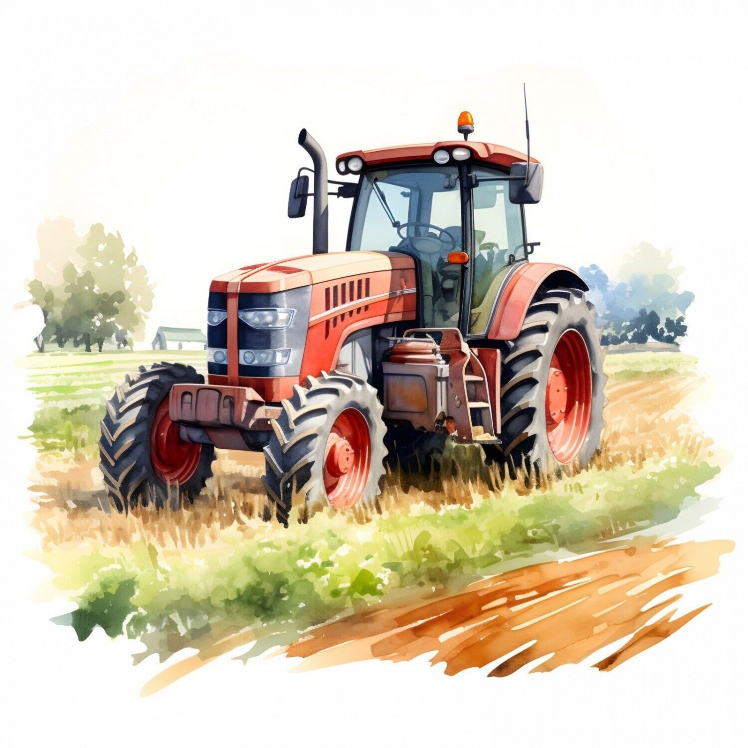 nikima Wandtattoo 249 Wandtattoo roter Traktor