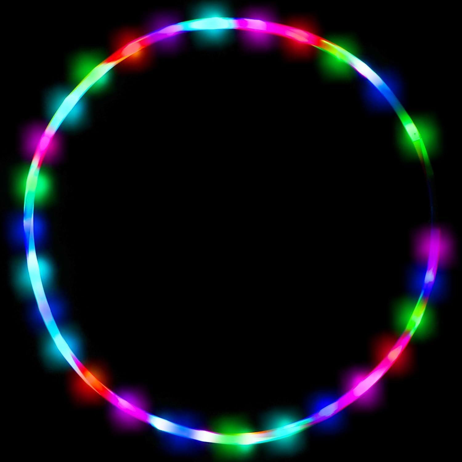 RWEUOQ Hula-Hoop-Reifen LED-Hula-Hoop-Reifen, Farbwechsel-Hula-Hoop, Fitness-Übungsreifen (mit