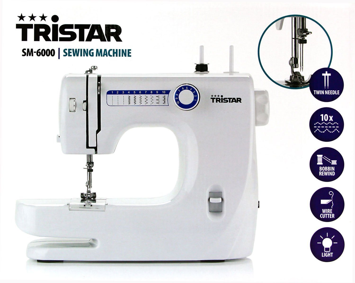 Tristar Nähmaschine Tristar SM-6000 Nähmaschine weiß