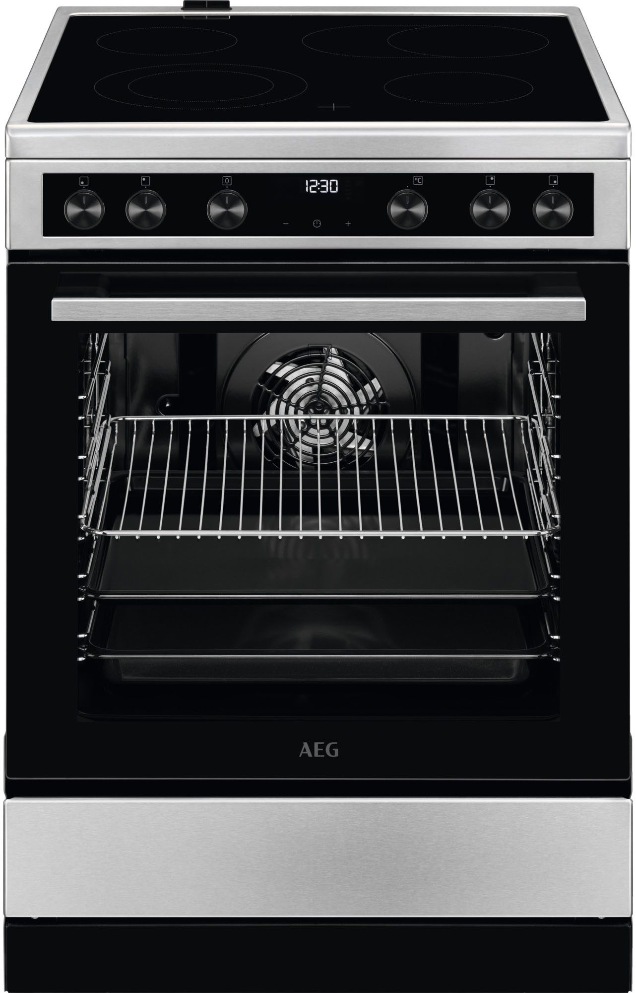AEG Elektro-Standherd CCB644OCBM, mit Teleskopauszug nachrüstbar,