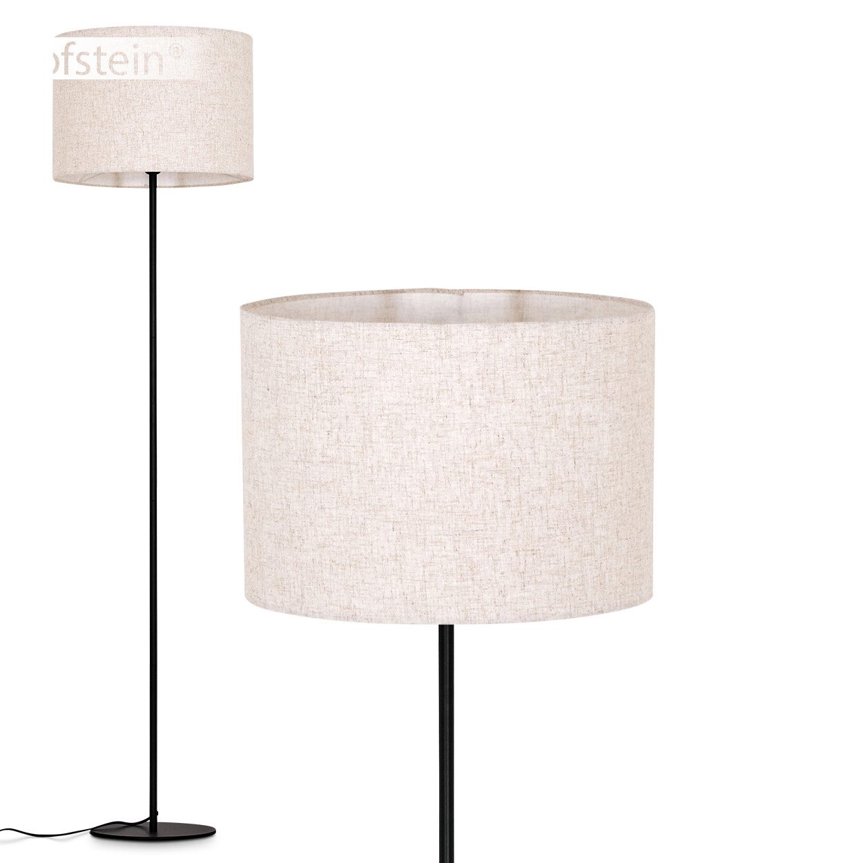 hofstein Stehlampe Stehlampe aus Metall/Stoff in