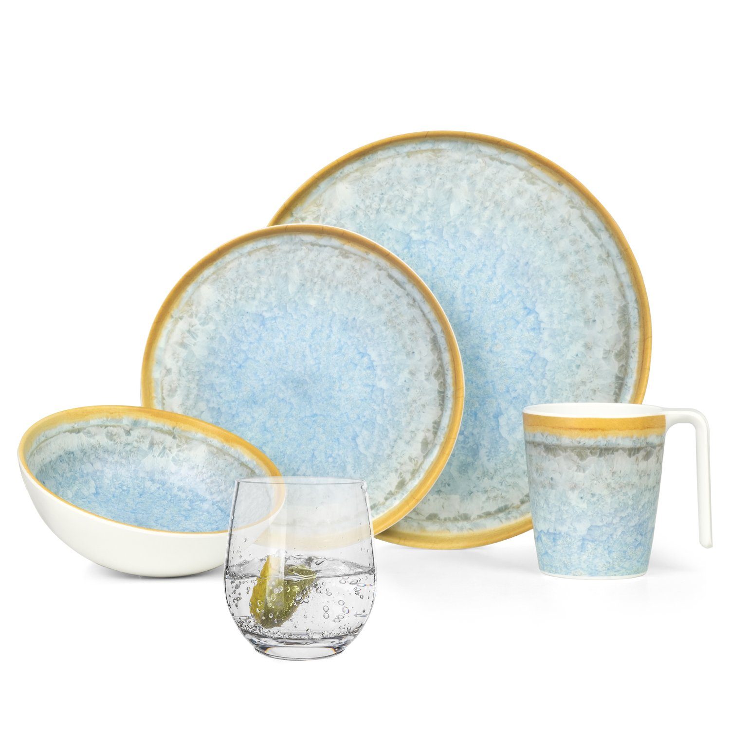Moritz Geschirr-Set Camping Geschirr Crystal Blue,