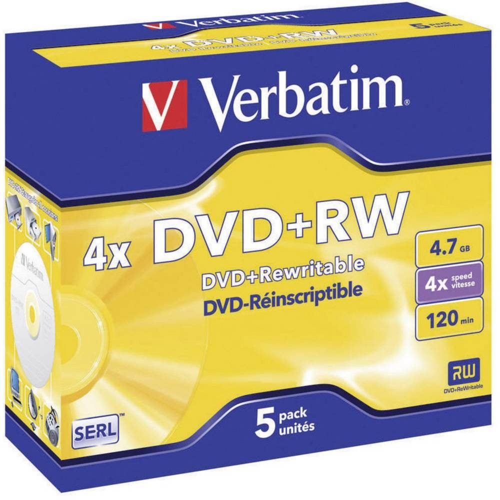 Verbatim DVD-Rohling DVD+RW 4.7GB 4x Matt