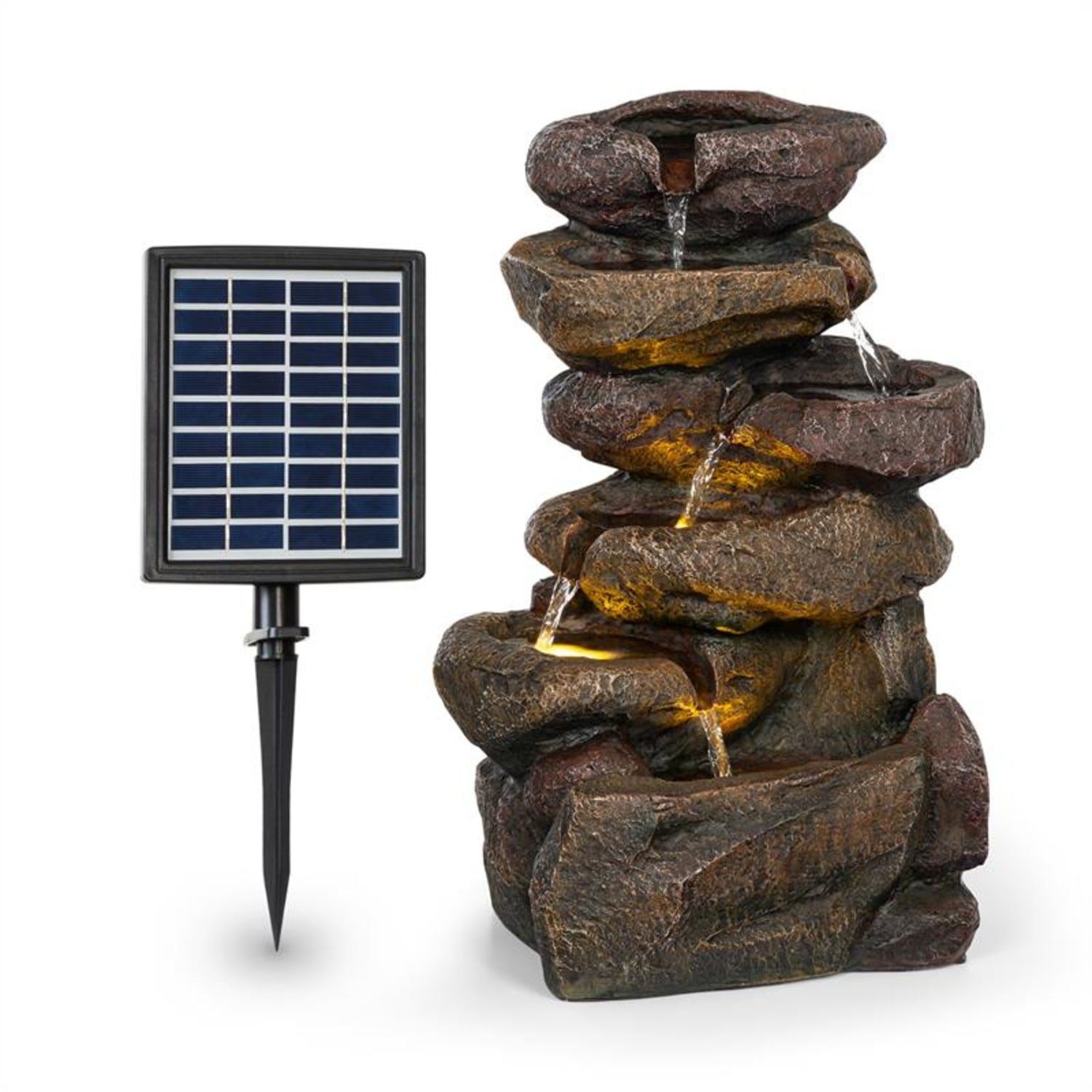 blumfeldt Wasserspiel Savona Solarbrunnen, 30 cm