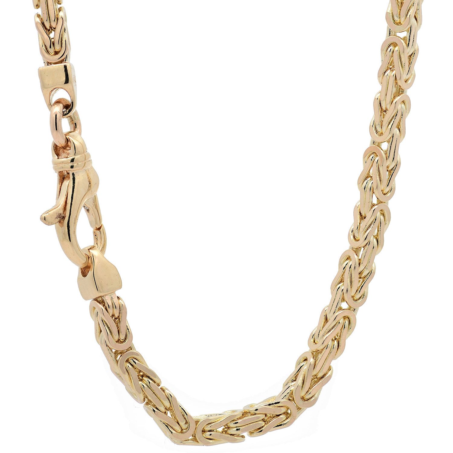 HOPLO Goldkette Goldkette Königskette Länge 21cm