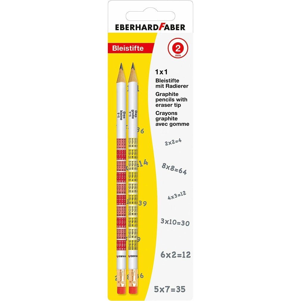 Faber-Castell Bleistift 1x1 Bleistifte B gelb-weiß,