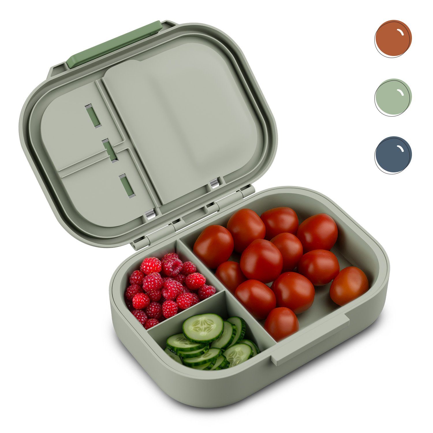 Klarstein Frischhaltedose Bunko Lunchbox 3 Fächer,