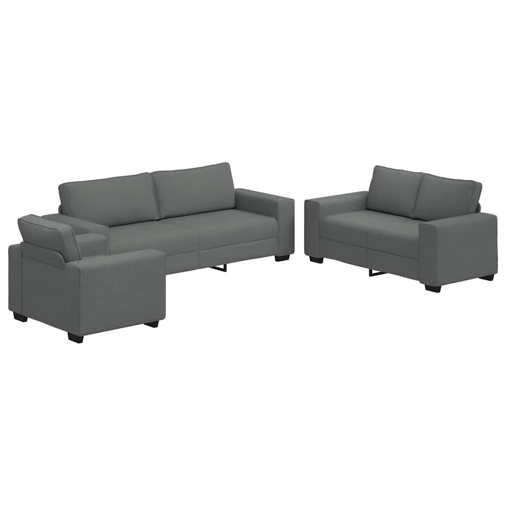 vidaXL Sofa 3-tlg. Sofagarnitur mit Kissen