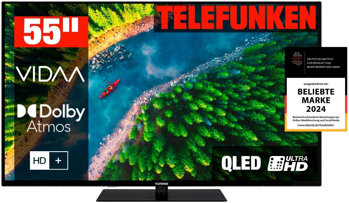 Telefunken D55Q850M8CWI QLED-Fernseher (139 cm/55 Zoll,